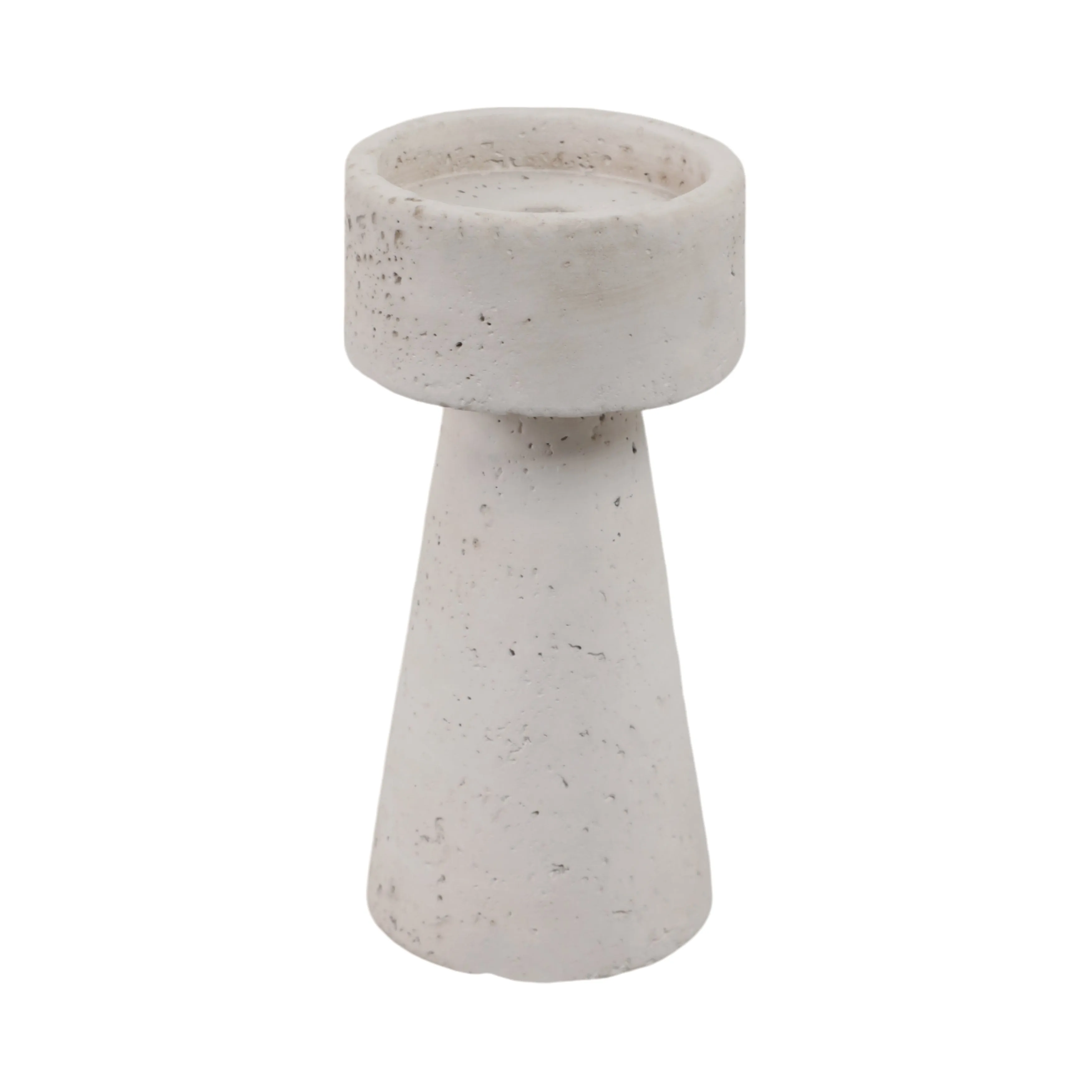 14" Black Patch Modern Terracotta Vase, Ivory/blk
