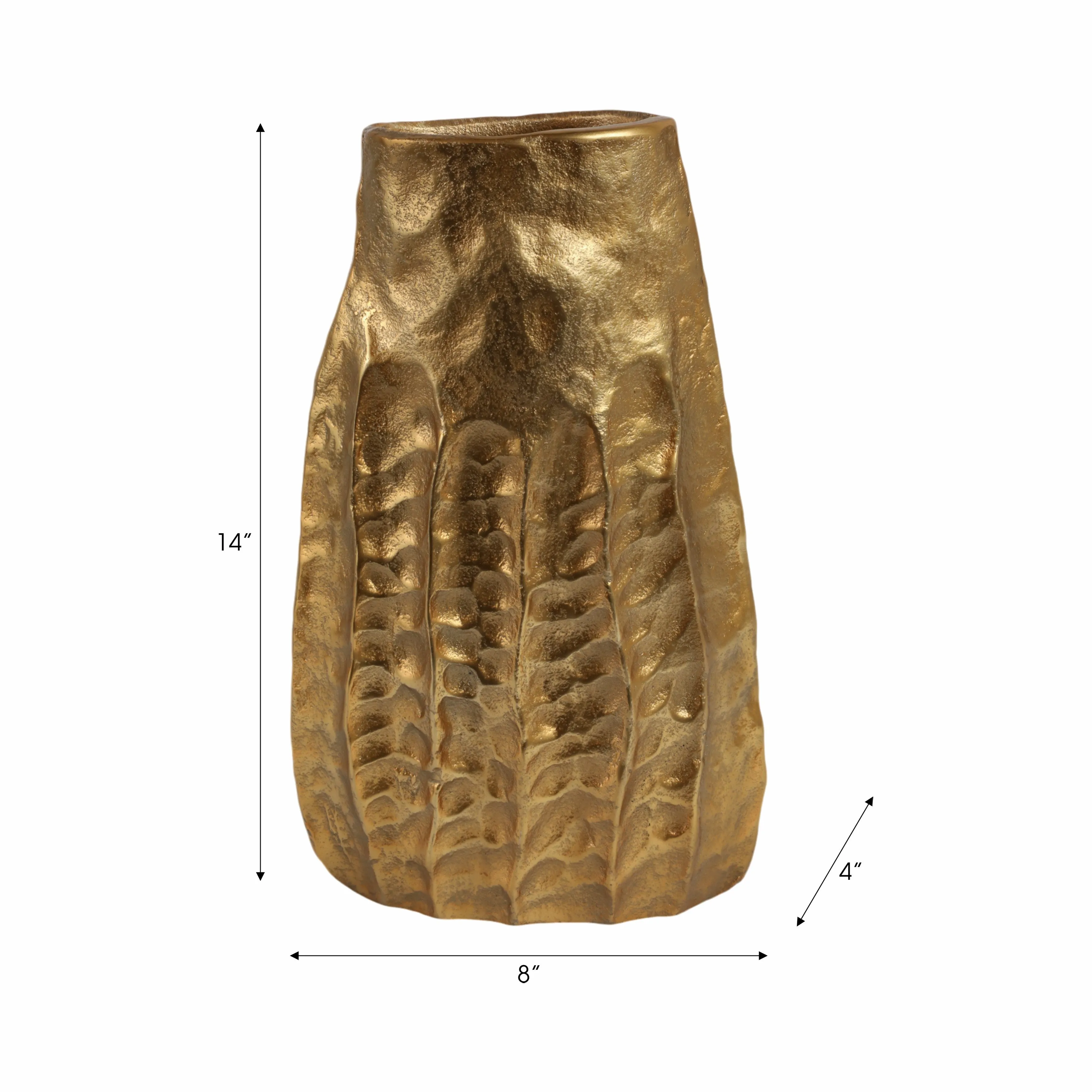 14" Caen Small Gold Vase