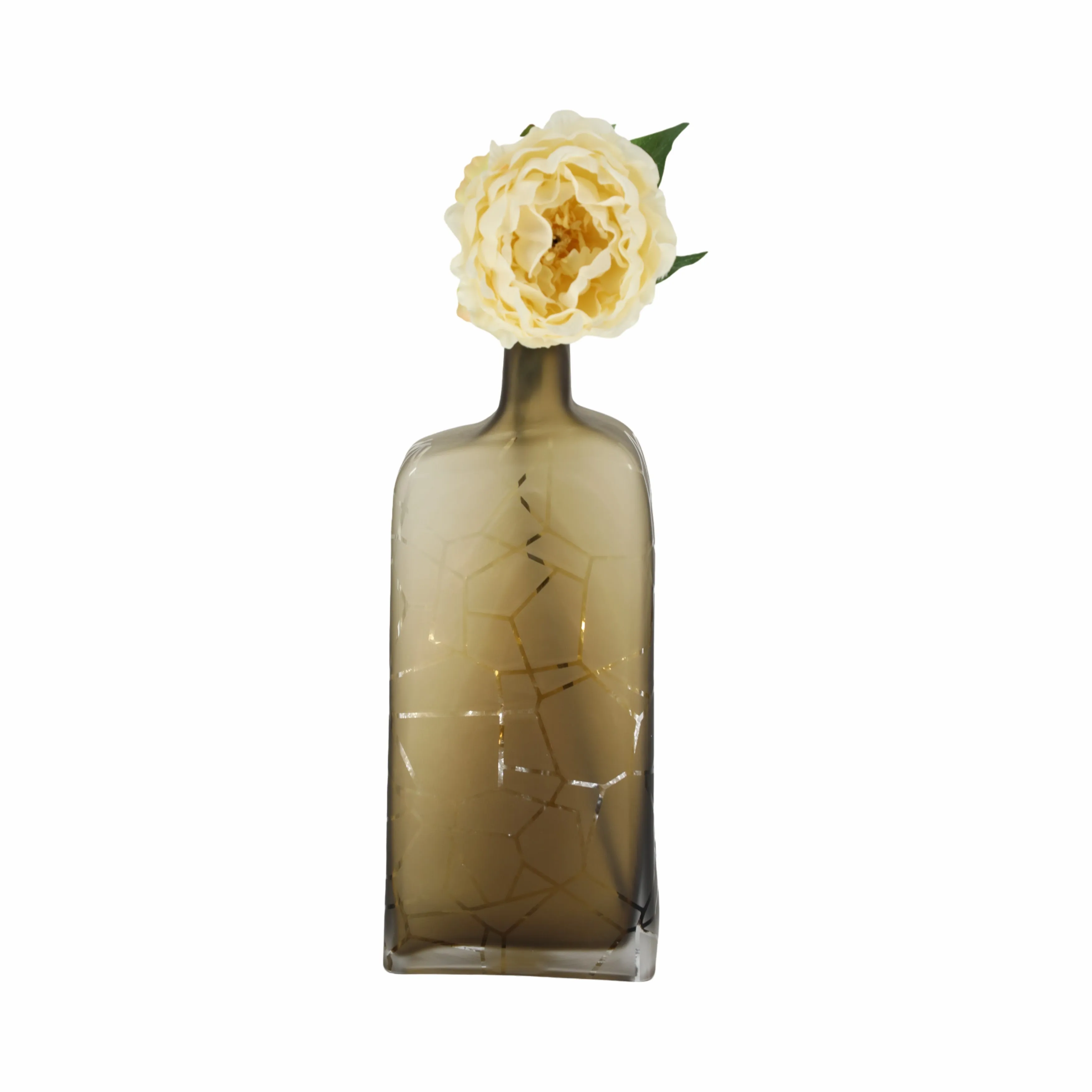 14" Kabir Large Brown Glass Vase