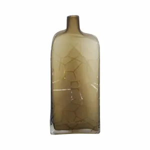 14" Kabir Large Brown Glass Vase