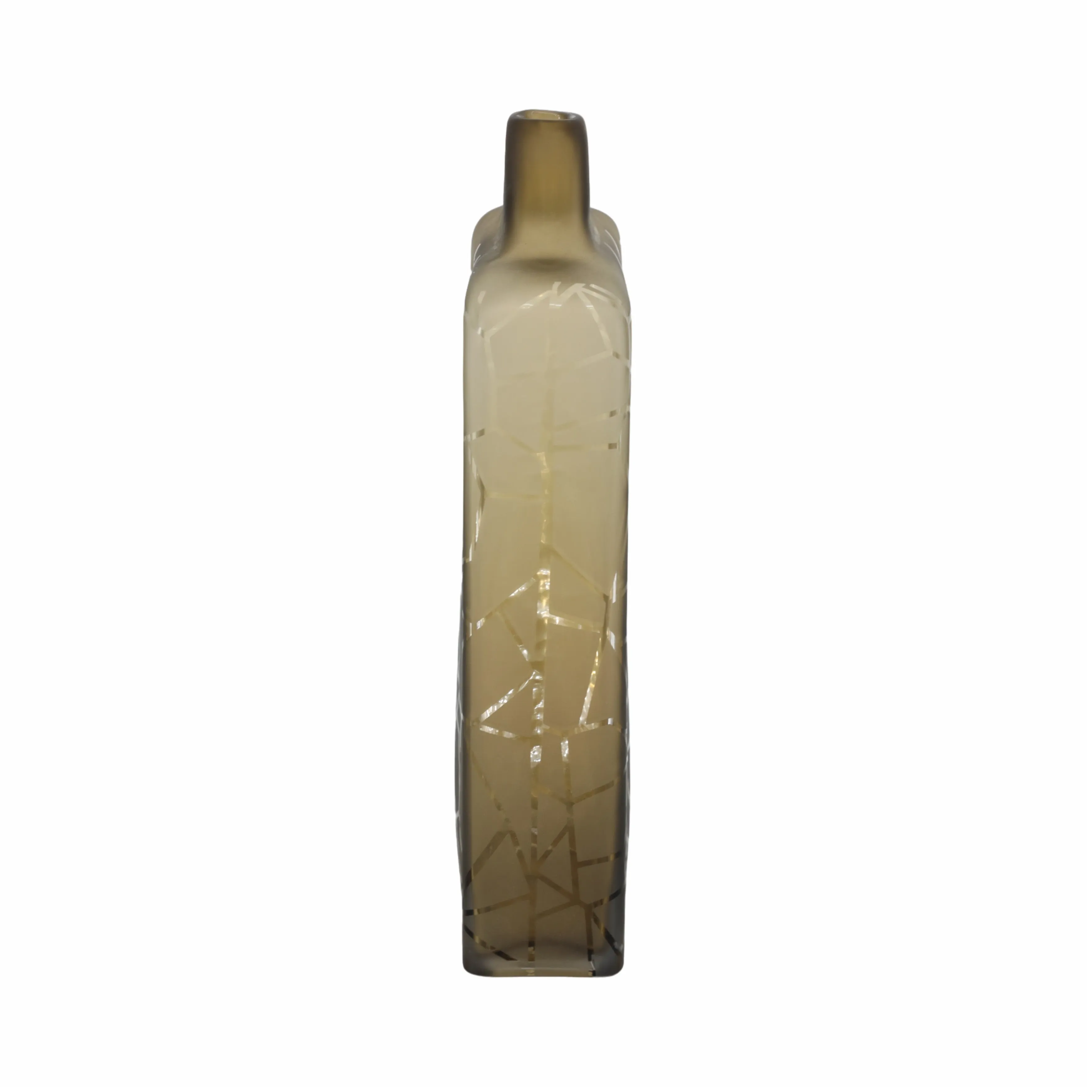 14" Kabir Large Brown Glass Vase