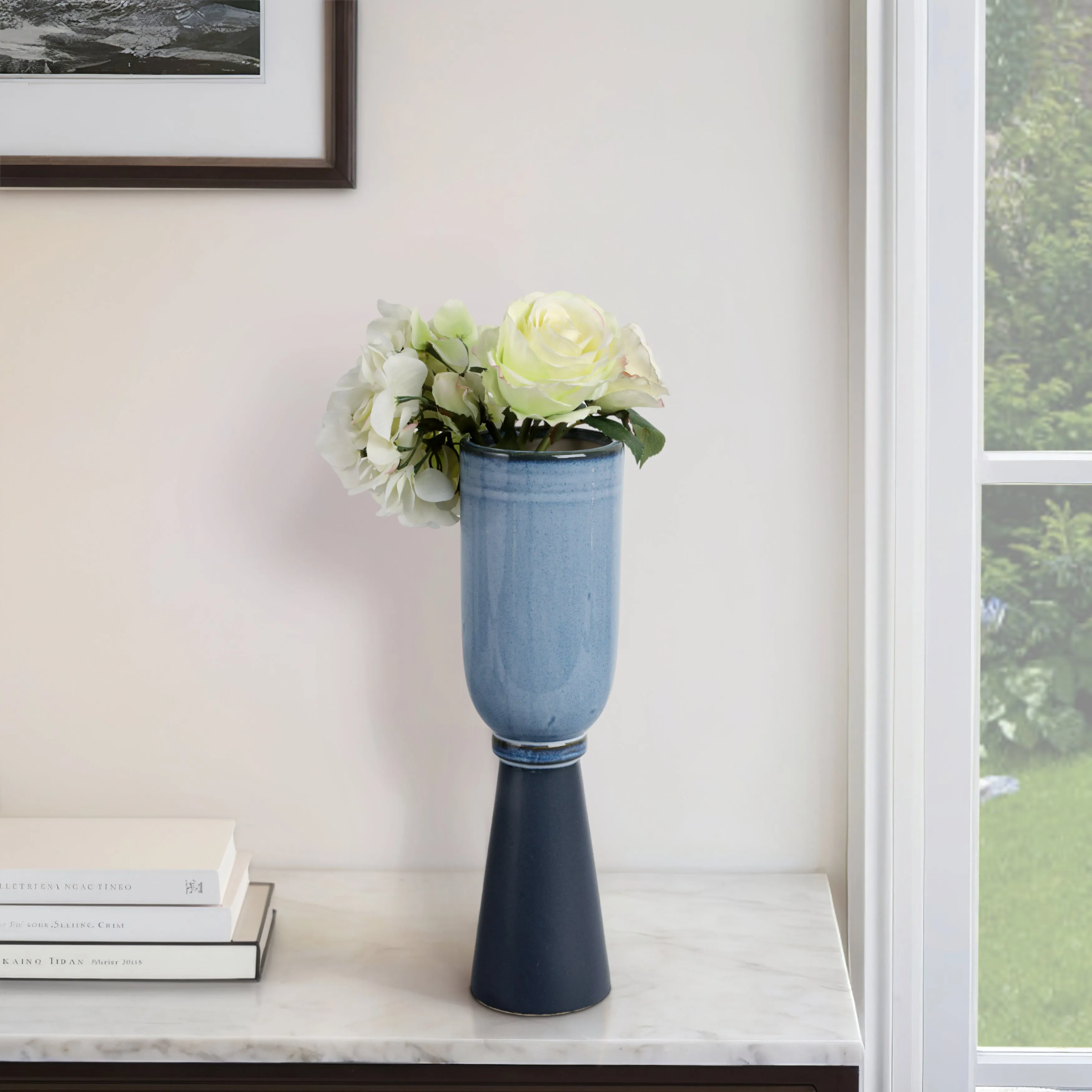 14" Marion Medium Blue Vase