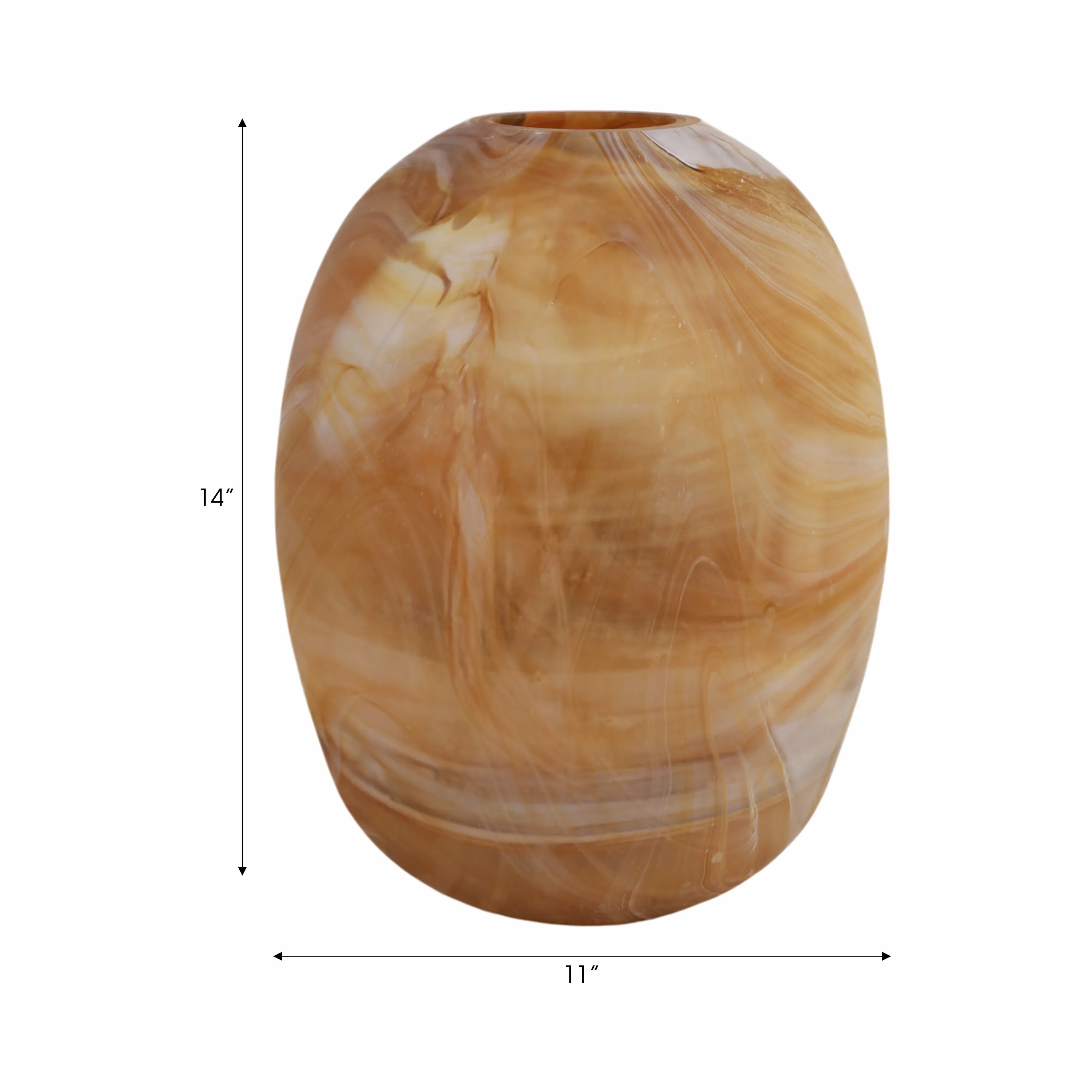 14" Marseille Small Brown Glass Vase