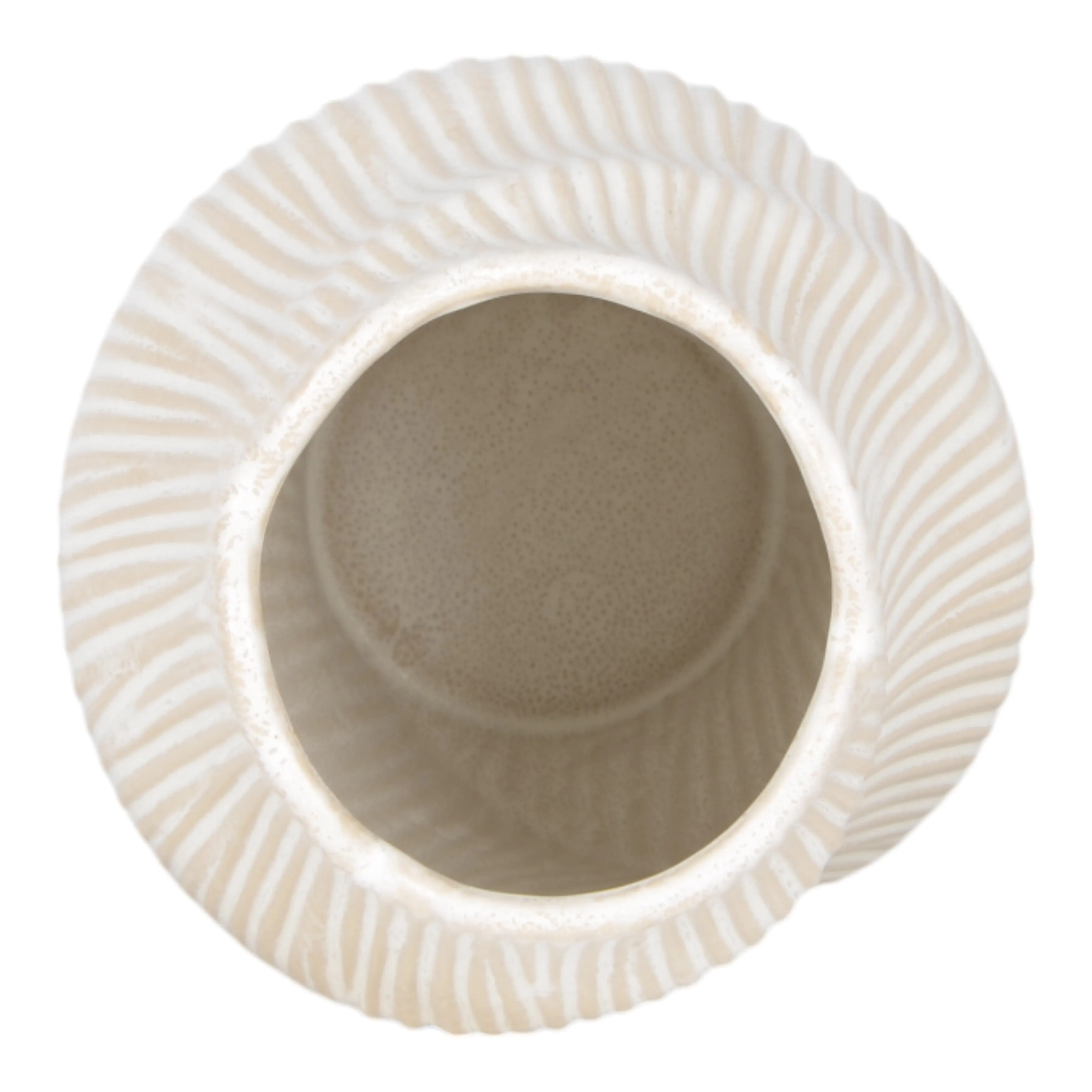 14" TIHANY MEDIUM CREAM  VASE