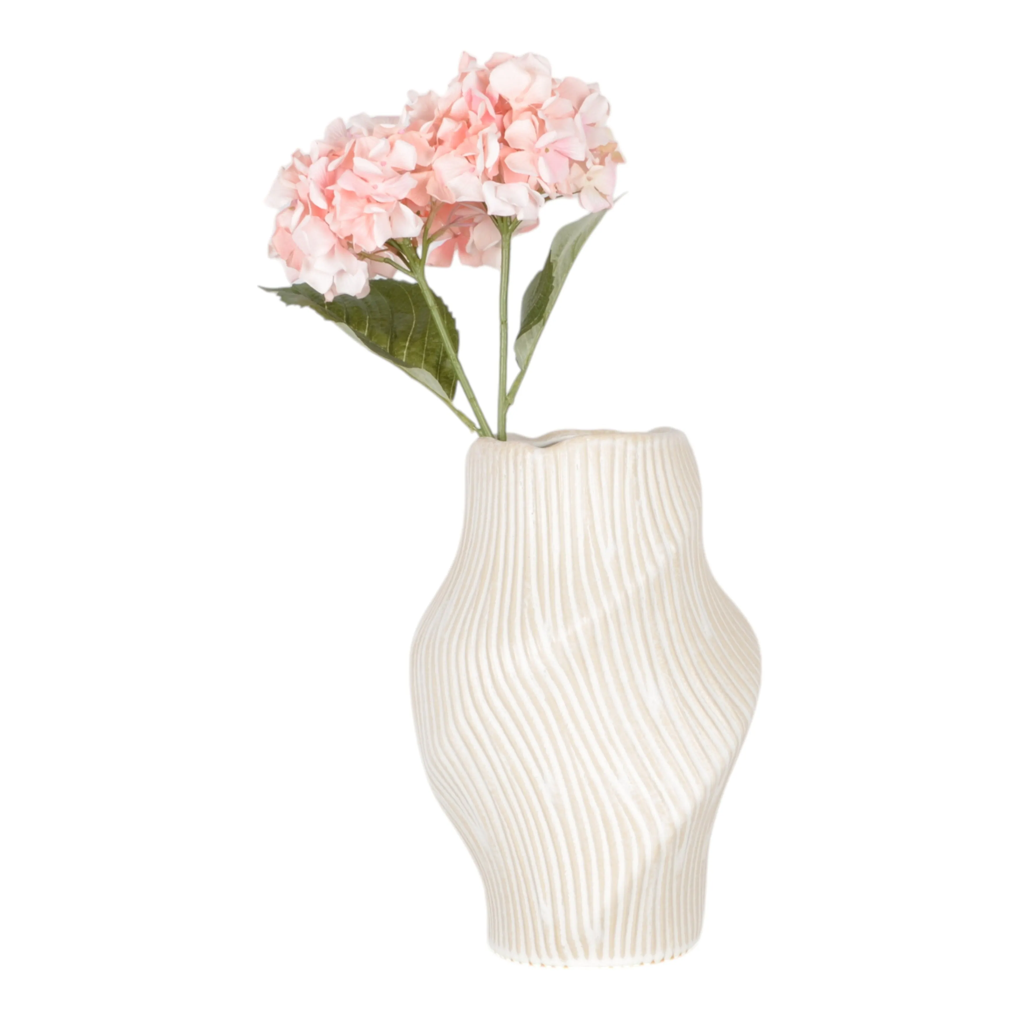 14" TIHANY MEDIUM CREAM  VASE