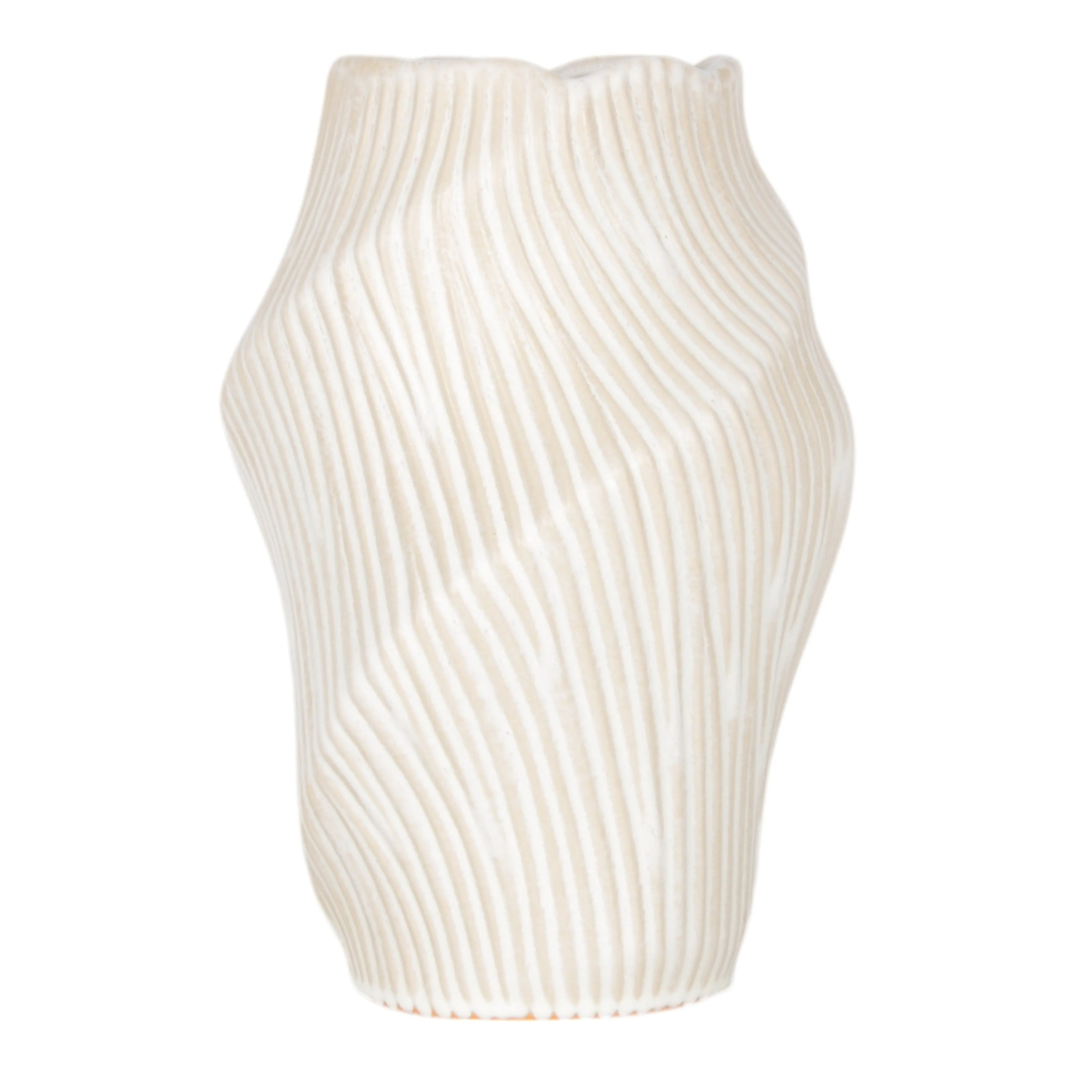 14" TIHANY MEDIUM CREAM  VASE