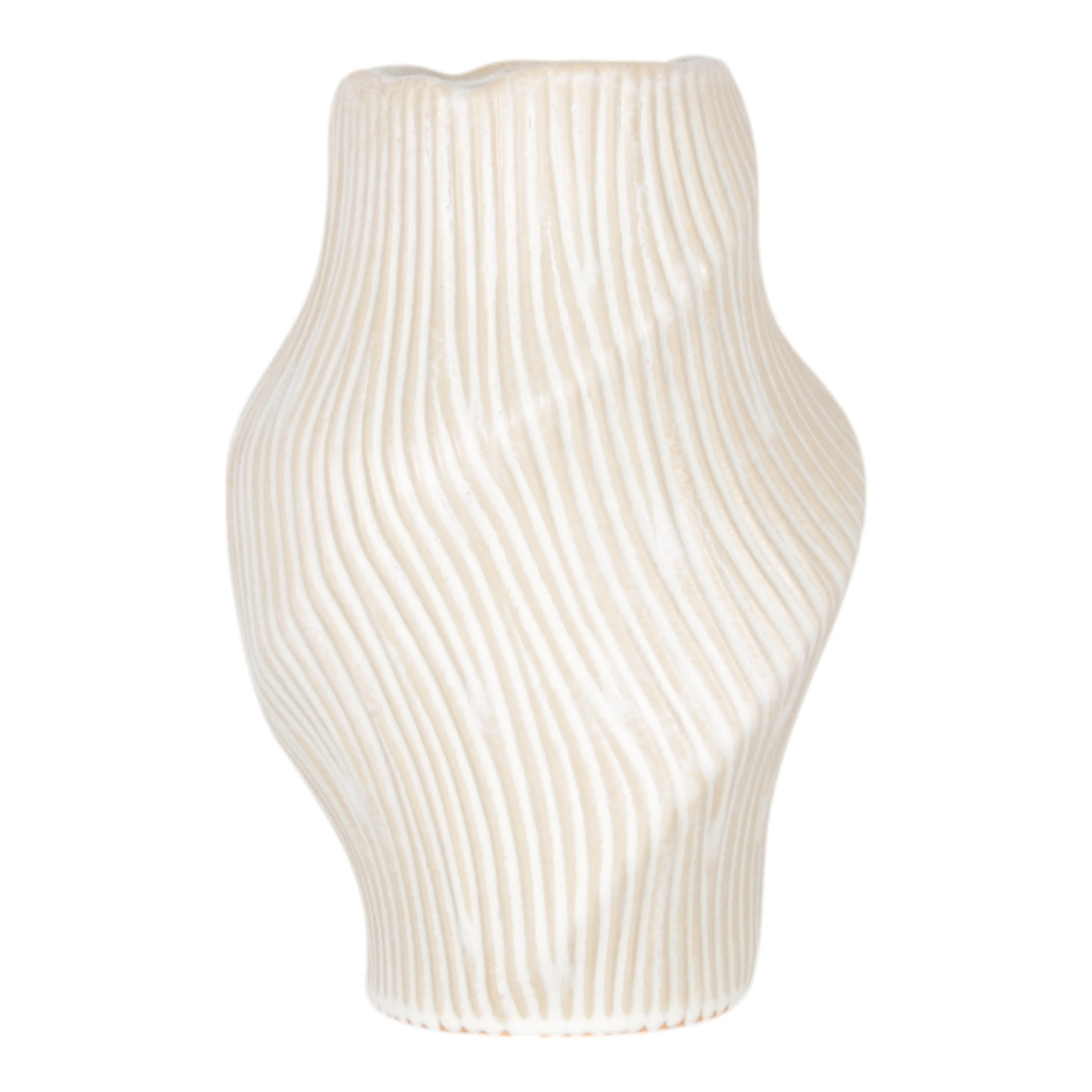 14" TIHANY MEDIUM CREAM  VASE