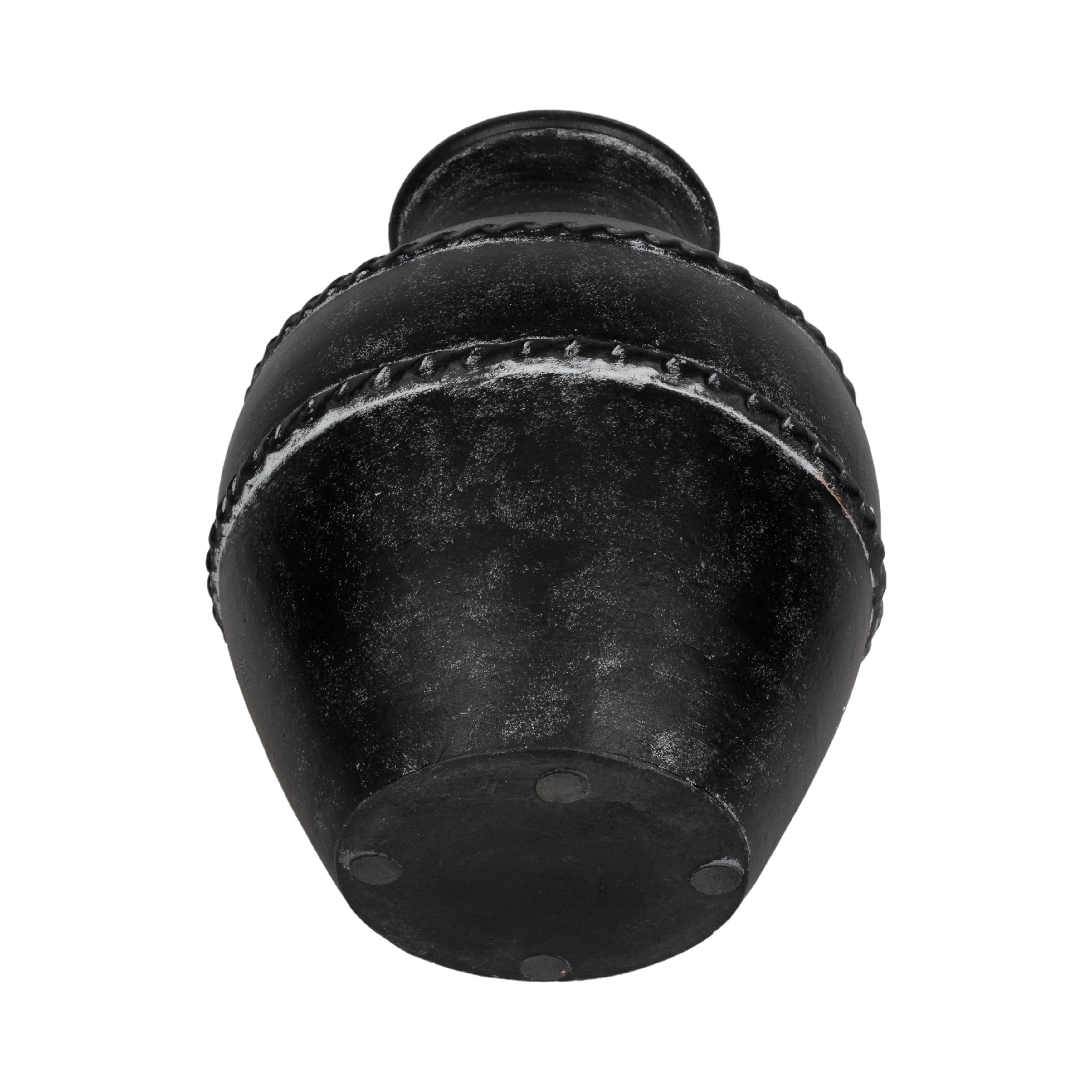 14" Traditional Terracotta Vase, Black