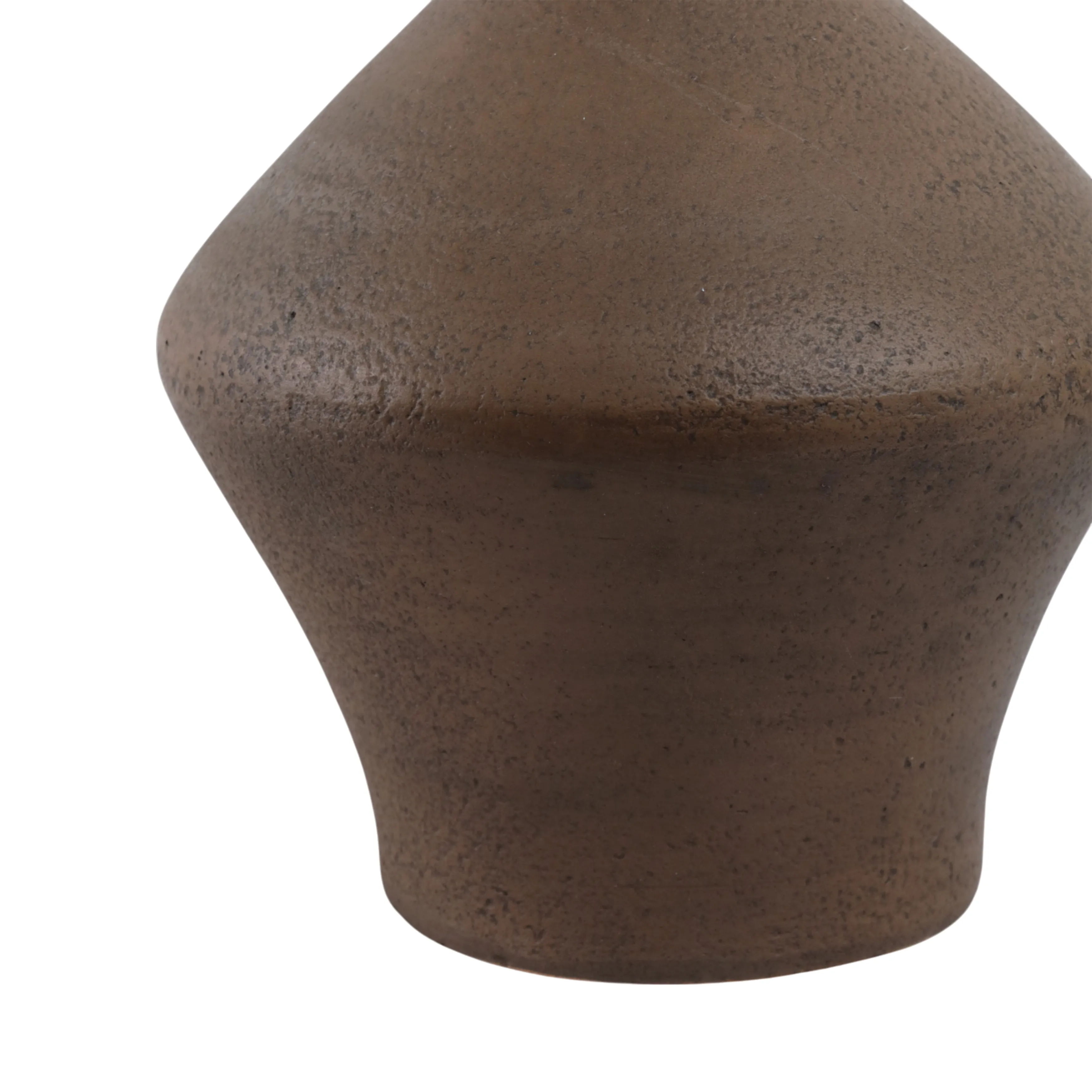 14" Tutwell Large Vase With Wood Beads, Brwn