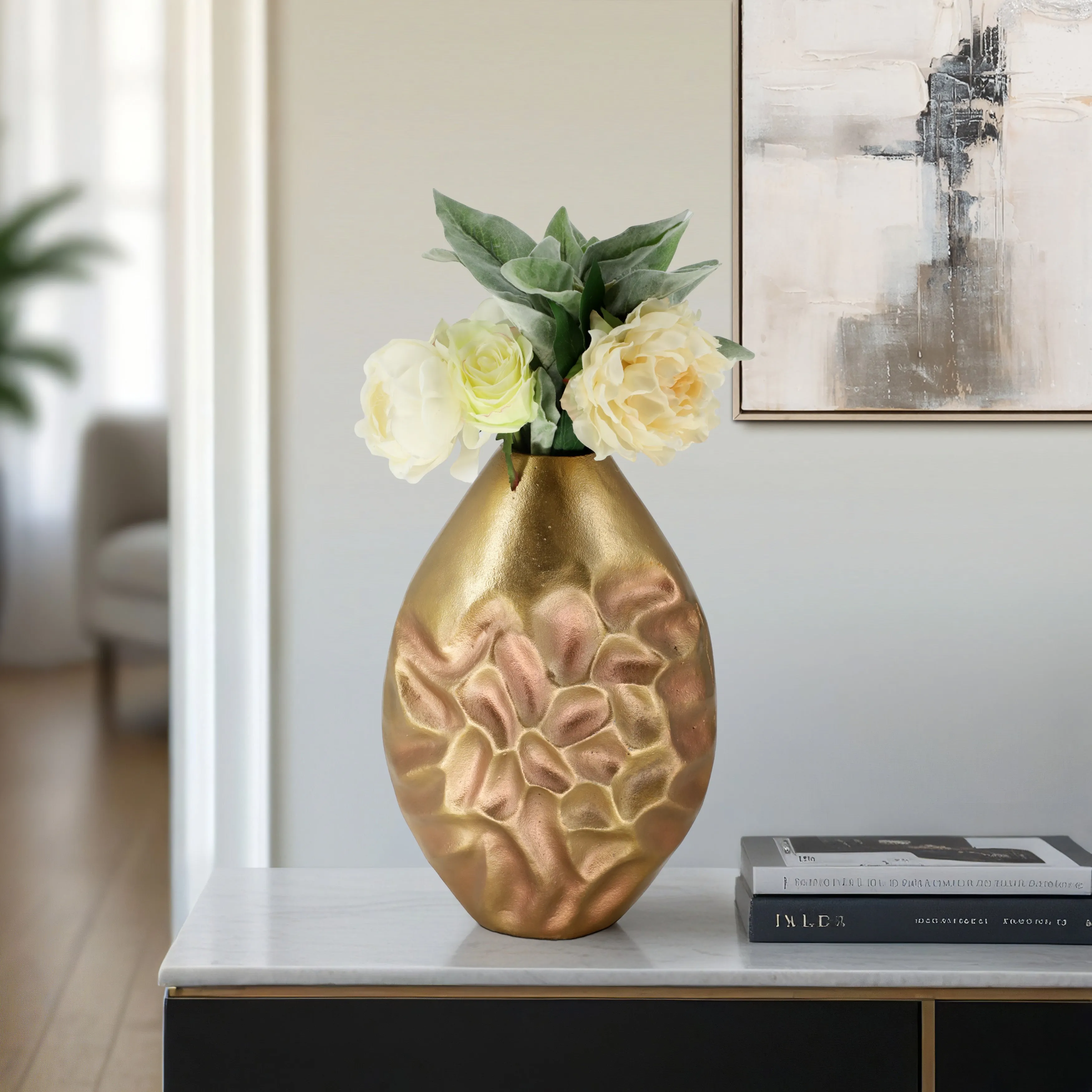 15" Cartwright Hammered Bronze Vase
