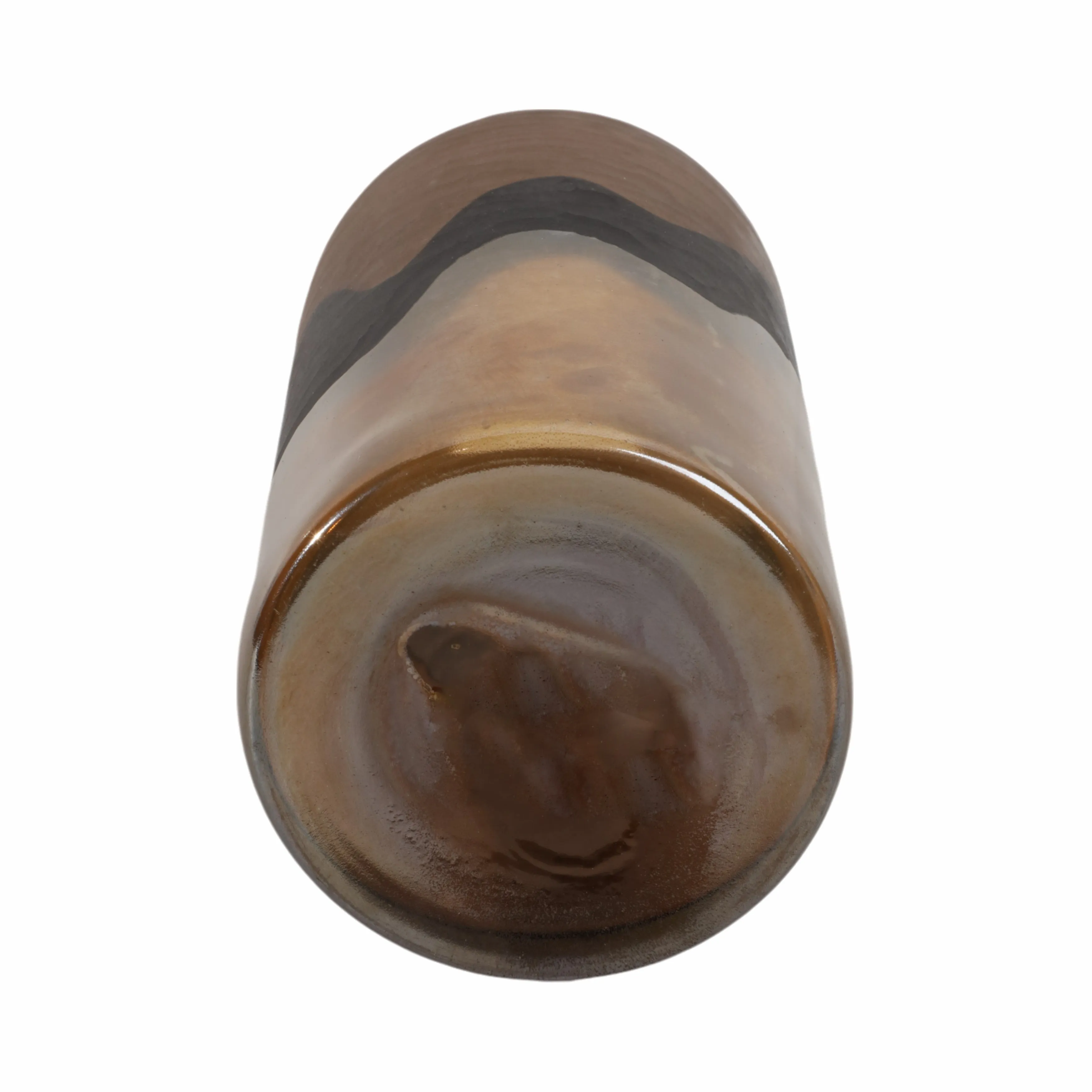 15" Mason Large Brown Glass Vase