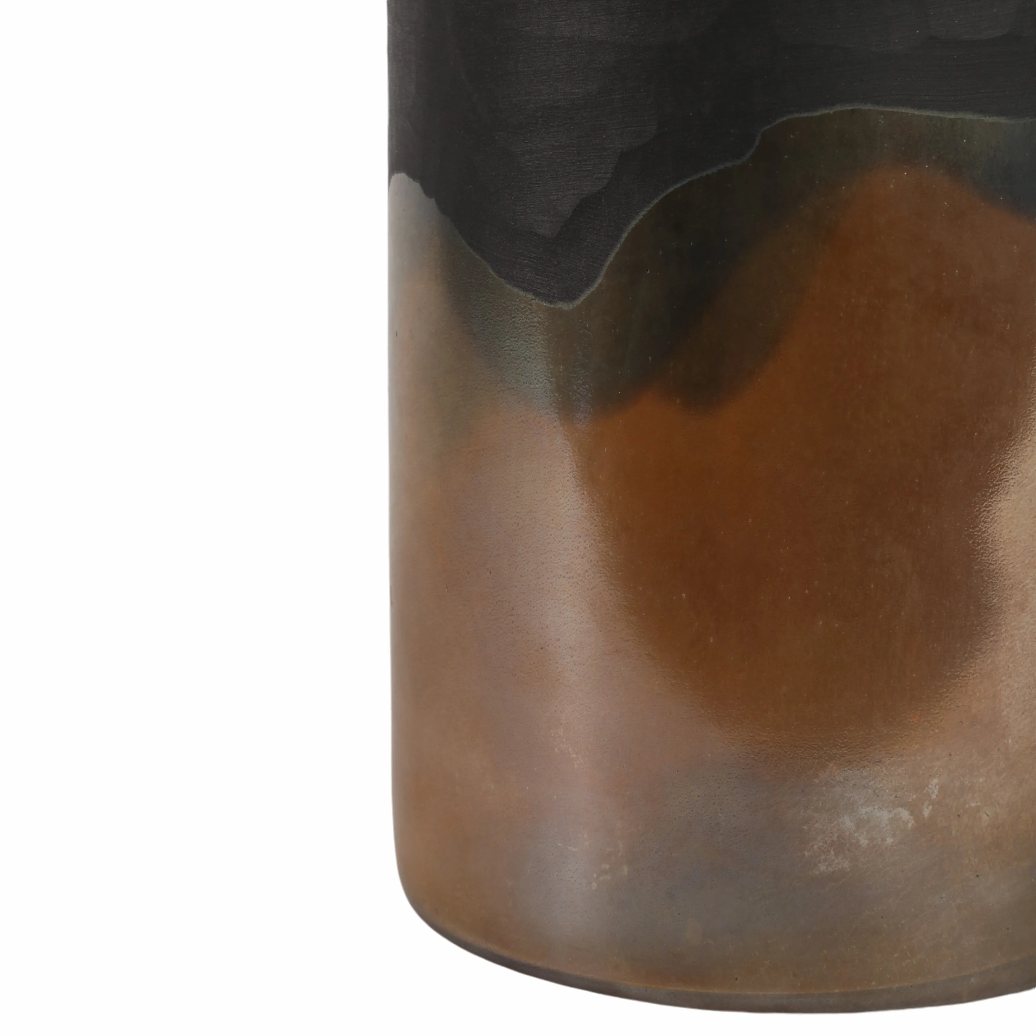 15" Mason Large Brown Glass Vase
