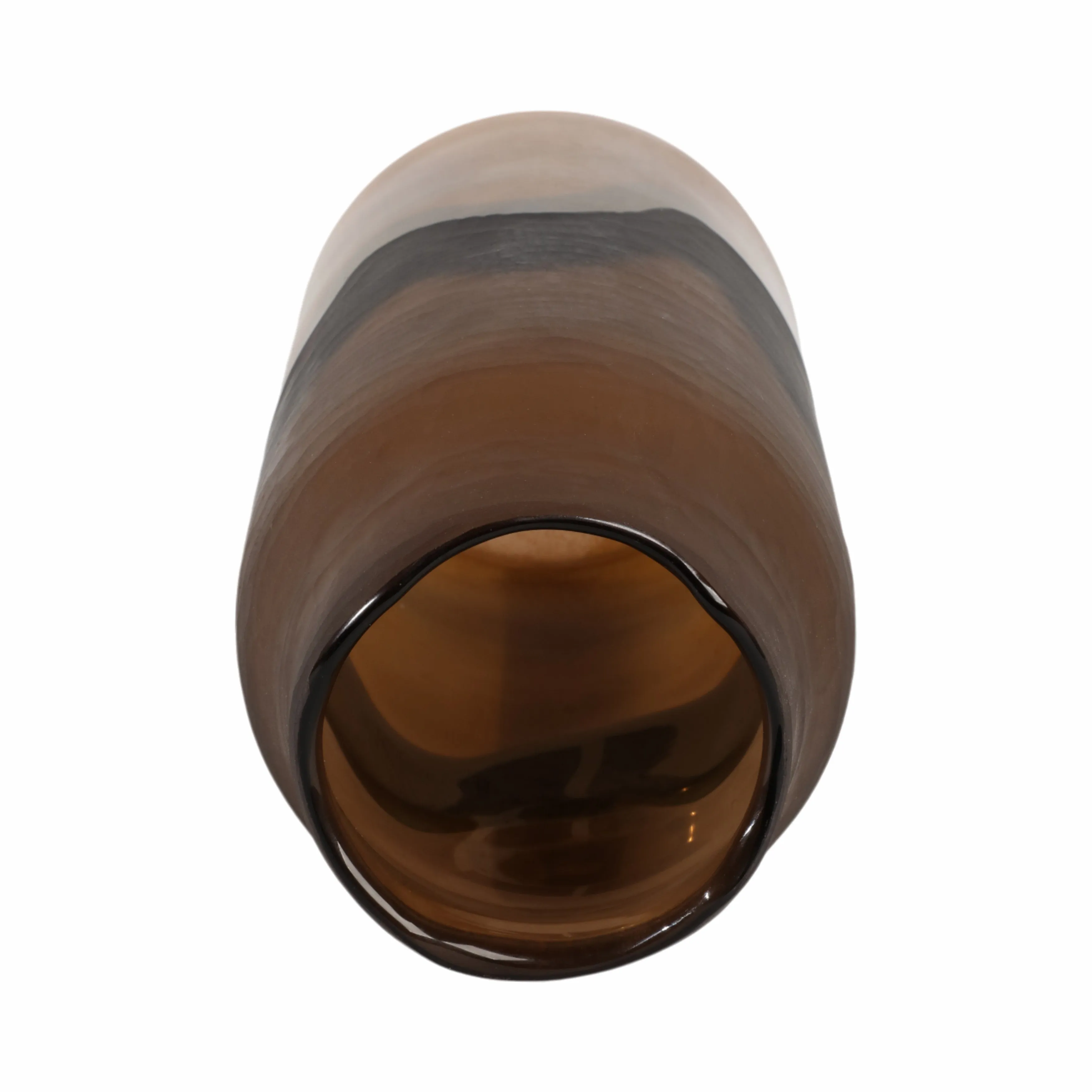 15" Mason Large Brown Glass Vase