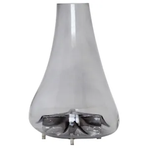 15" Raylor Small Glass Vase With Metal Base