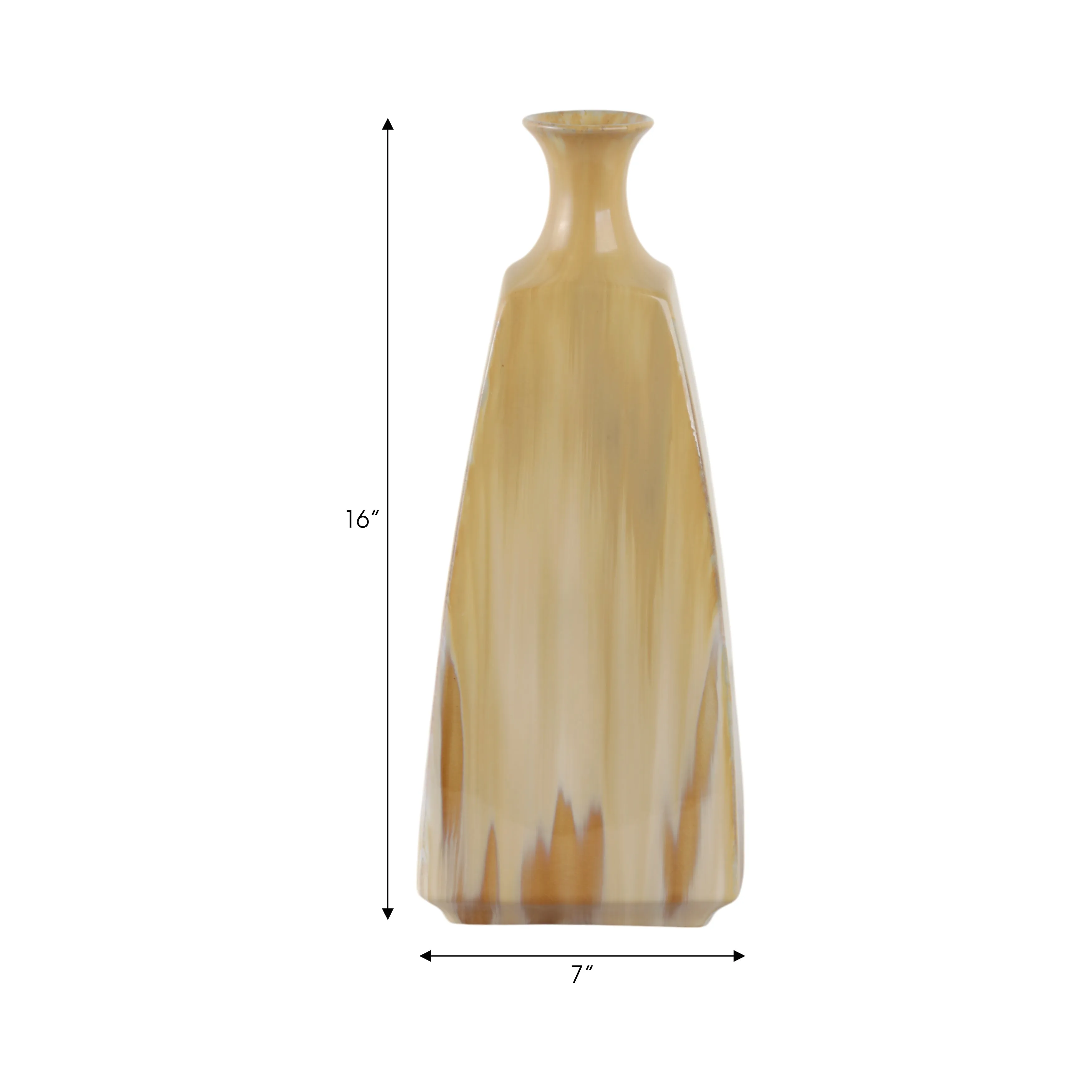 16" Bellevue Medium Ceramic Vase, Multi
