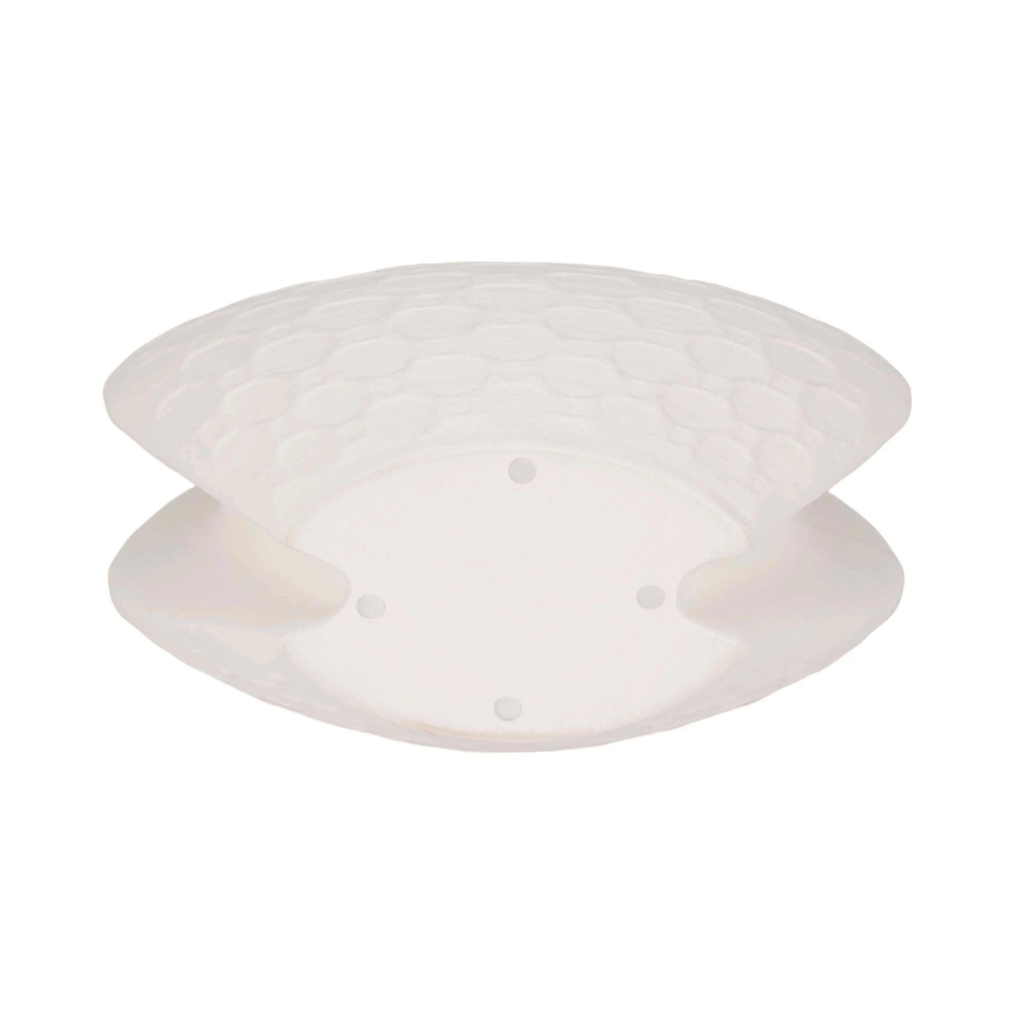 16" ELPHANTINE 3D PRINTED VASE, IVORY/BEIGE