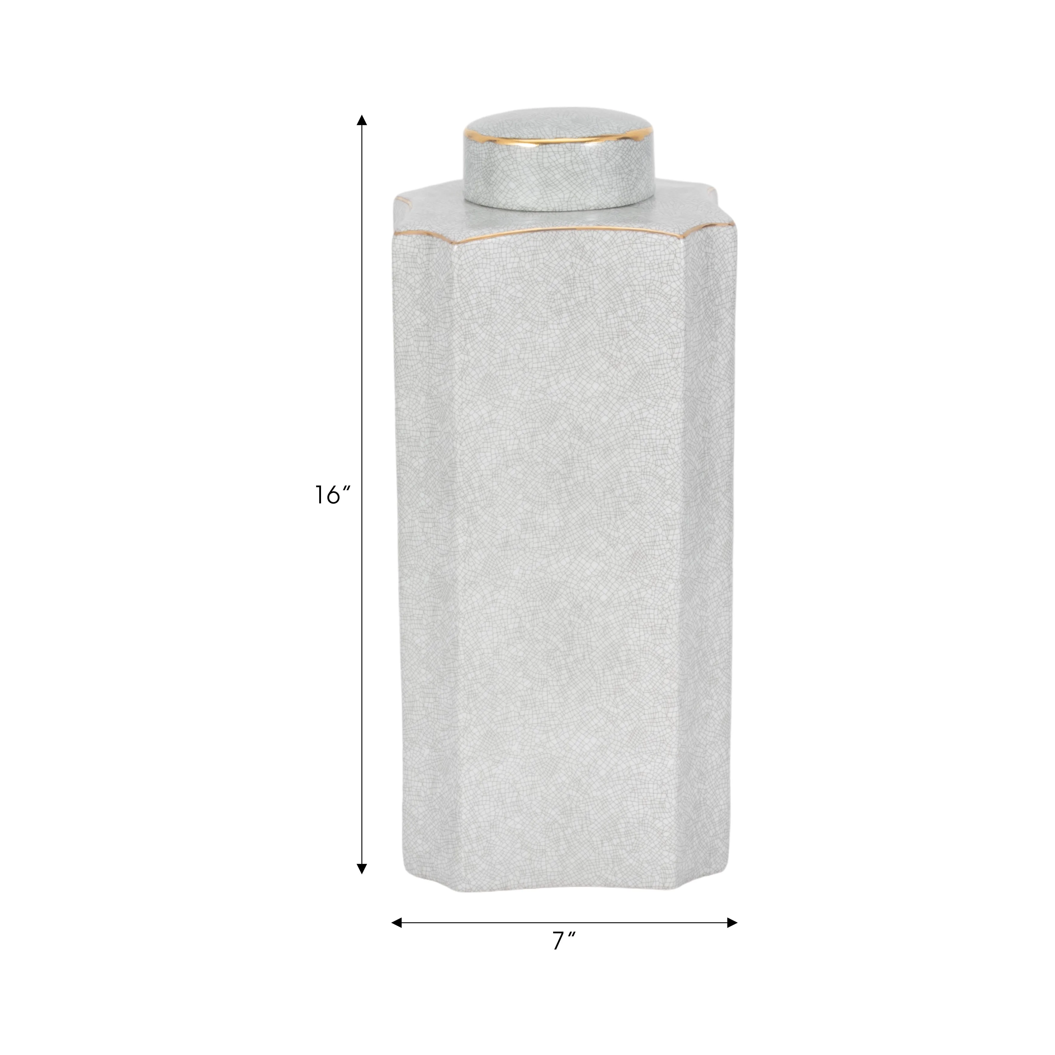 16" MADURA LARGE CONTAINER WITH LID, SAGE