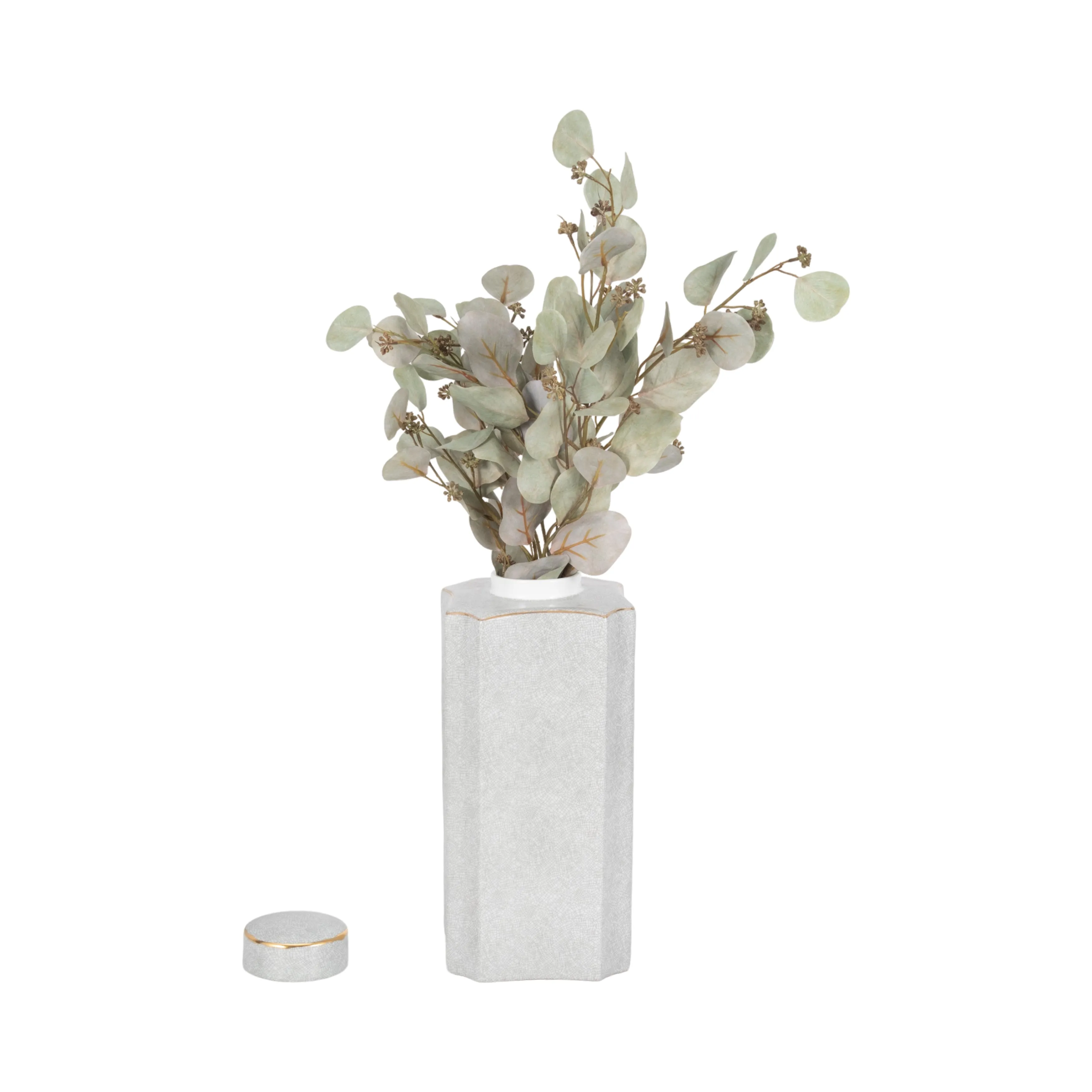 16" MADURA LARGE CONTAINER WITH LID, SAGE