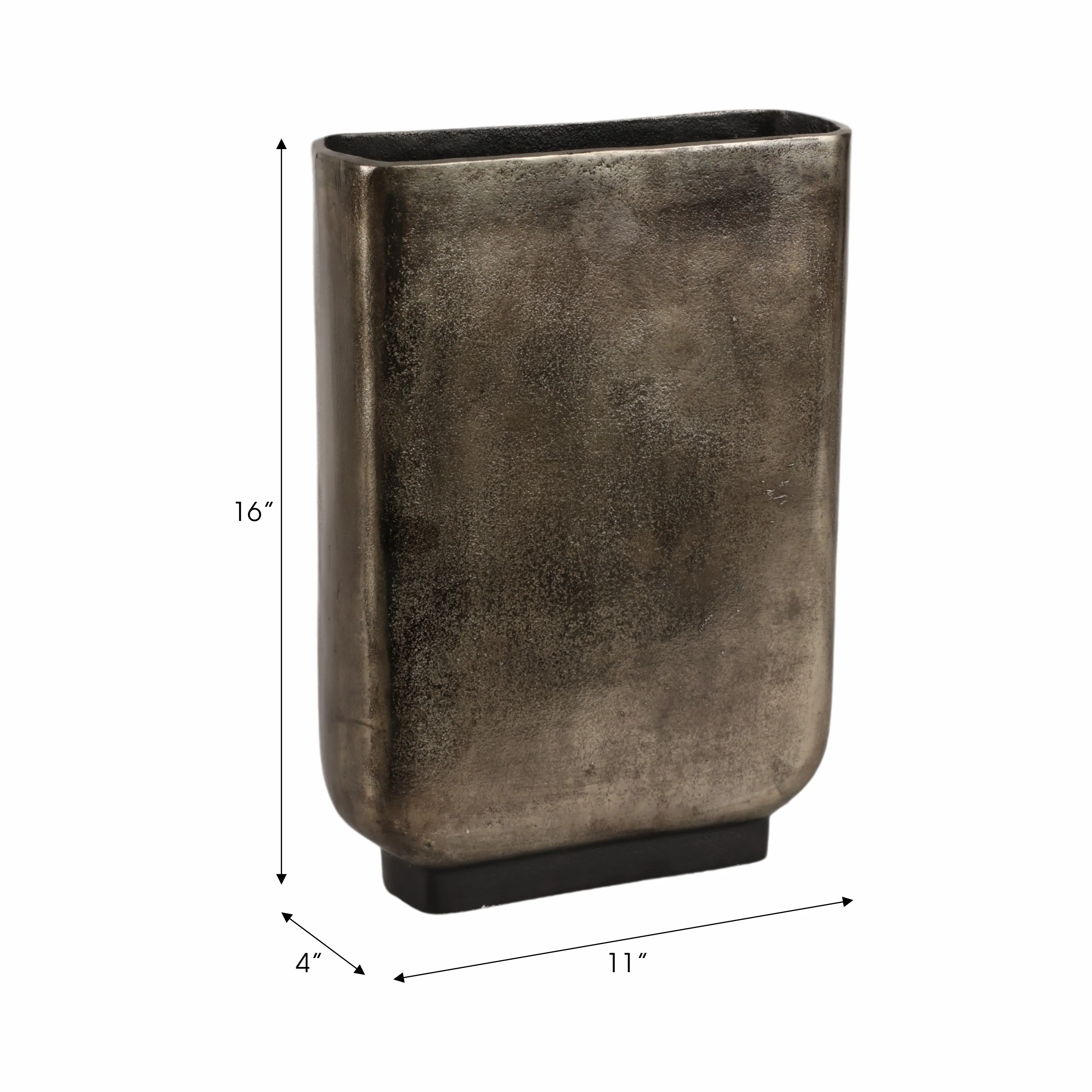 16" Parsa Large Metal  Vase, Bronze