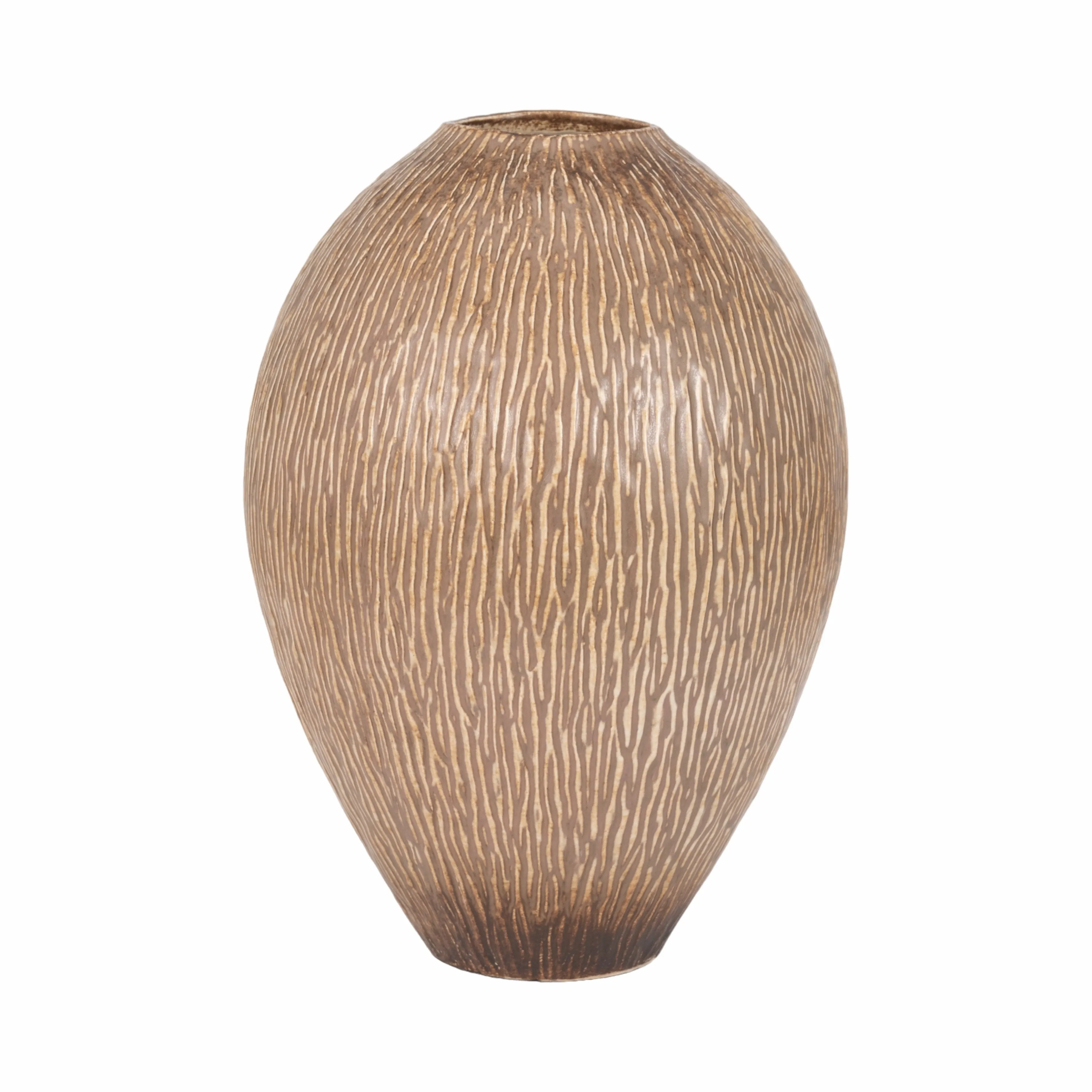 16" PROCIDA LARGE VASE, BROWN