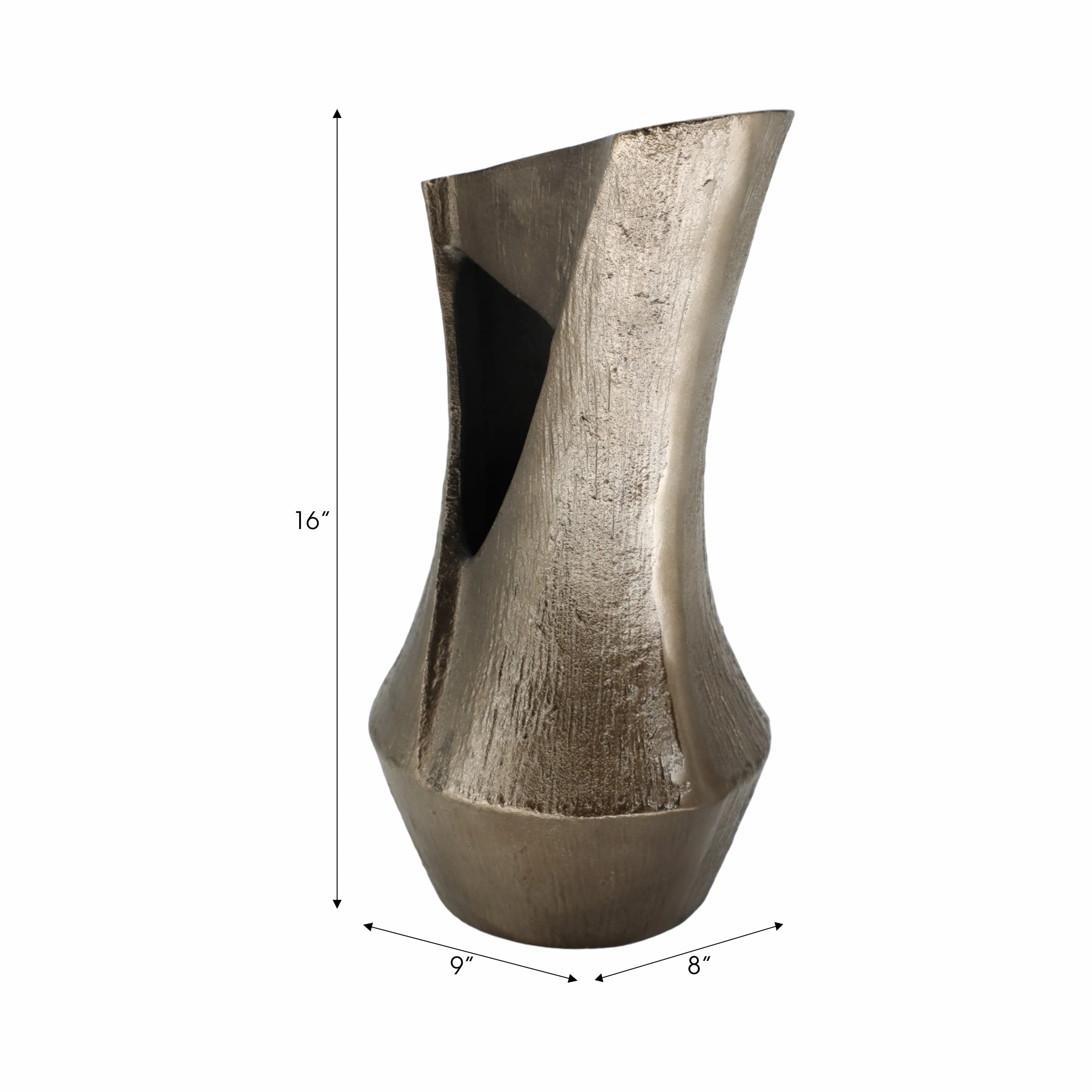 16" Seward Large Metal Vase