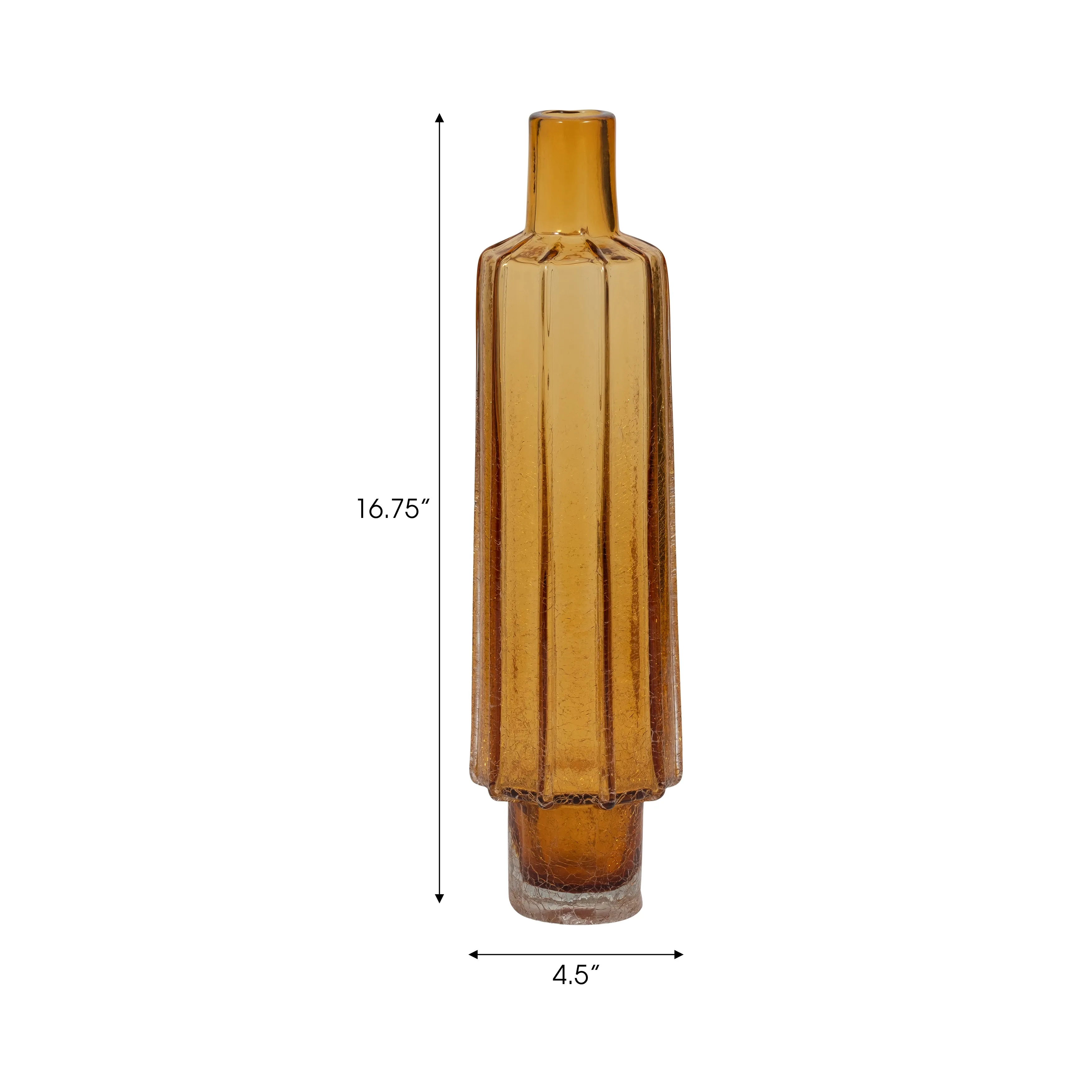 16" Sloan Amber Glass Vase