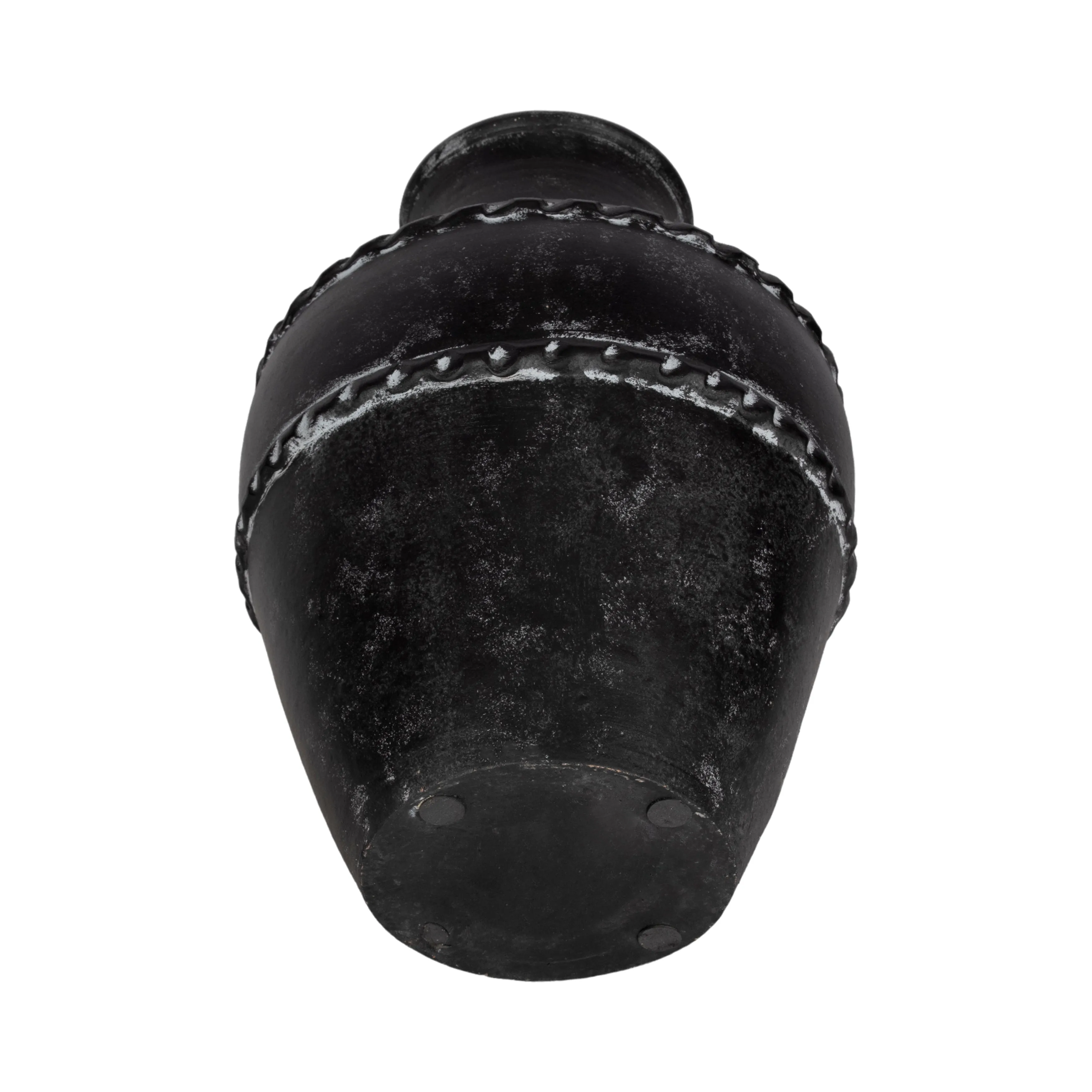 16" Traditional Terracotta Vase, Black