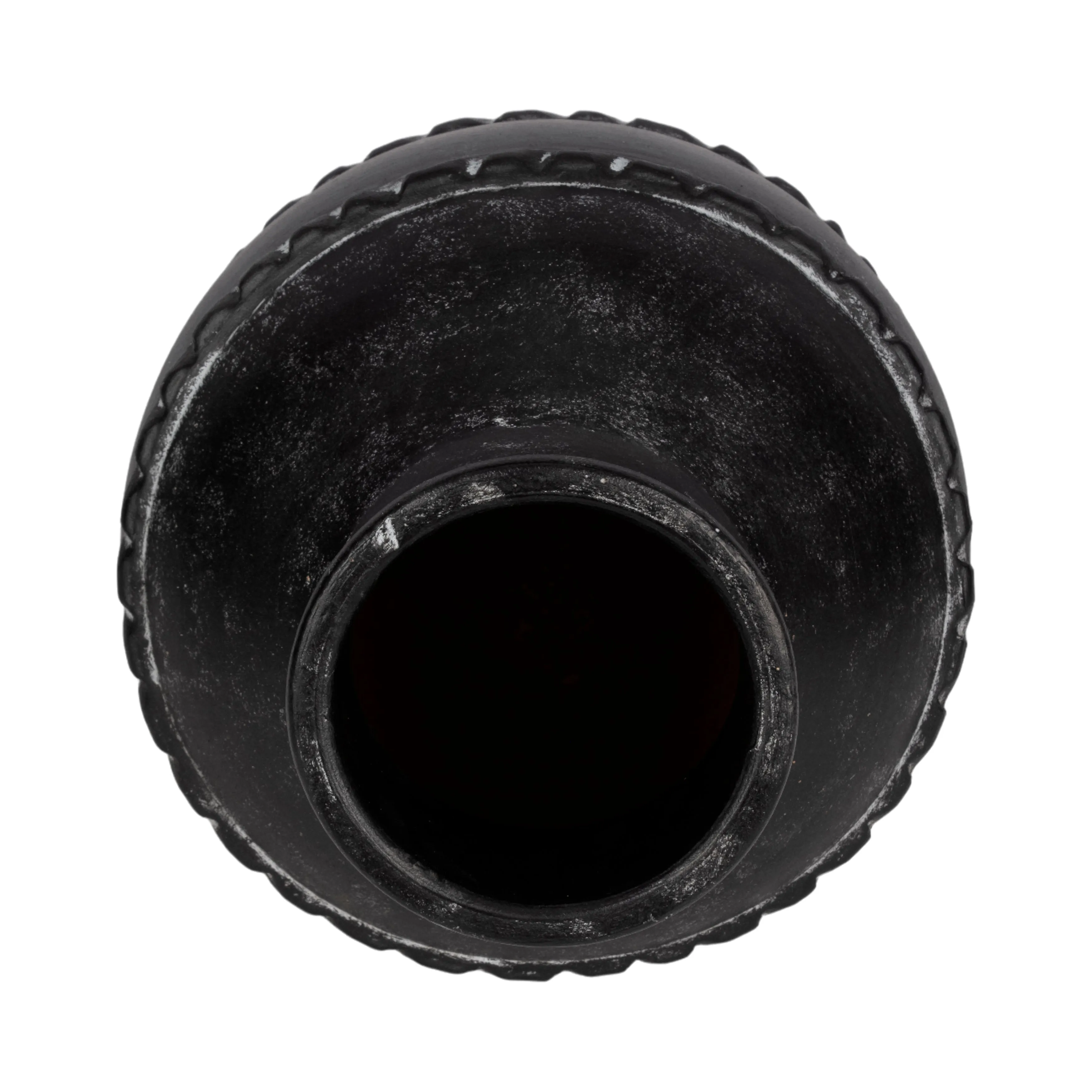 16" Traditional Terracotta Vase, Black