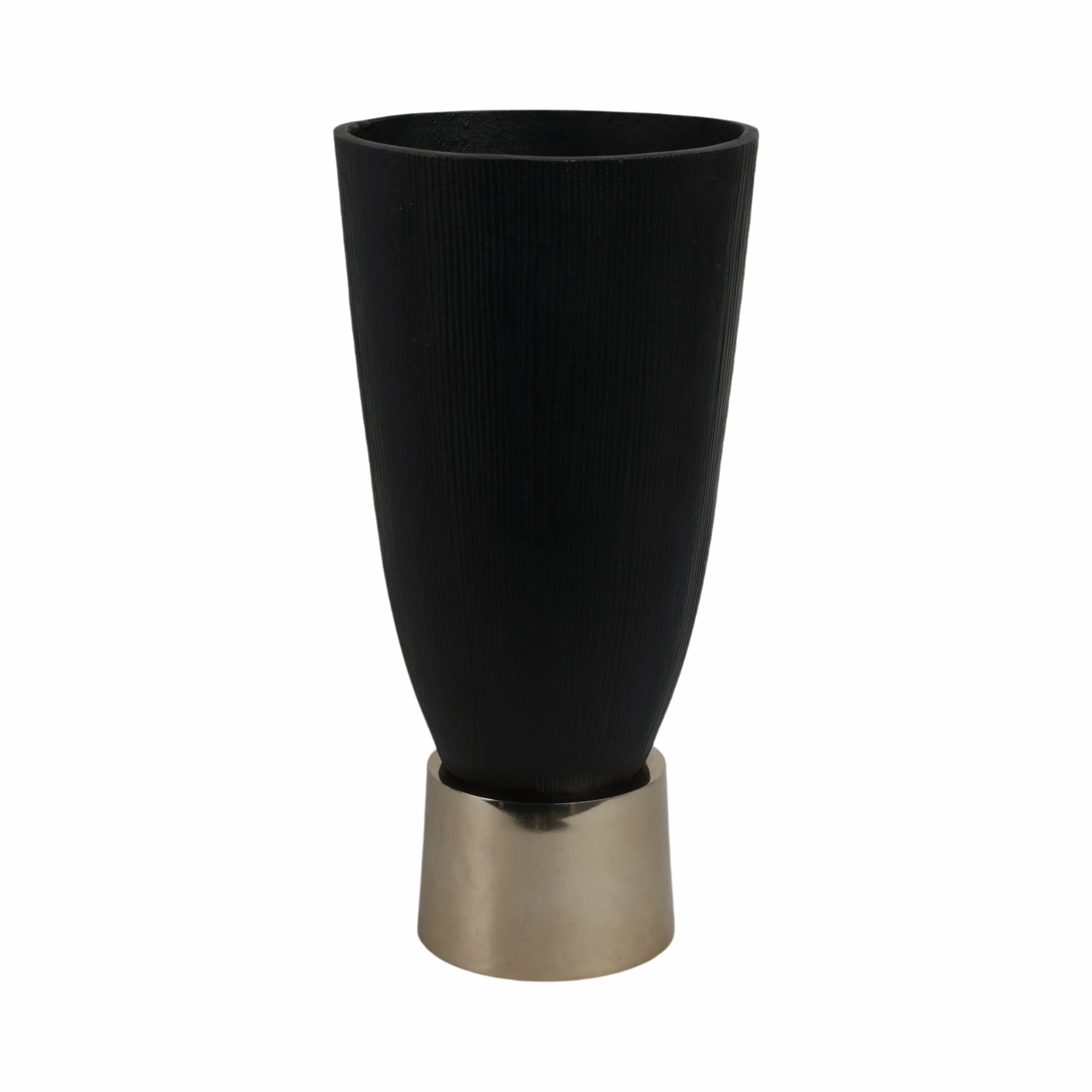 16" Wallmar Small Black And Gold Vase