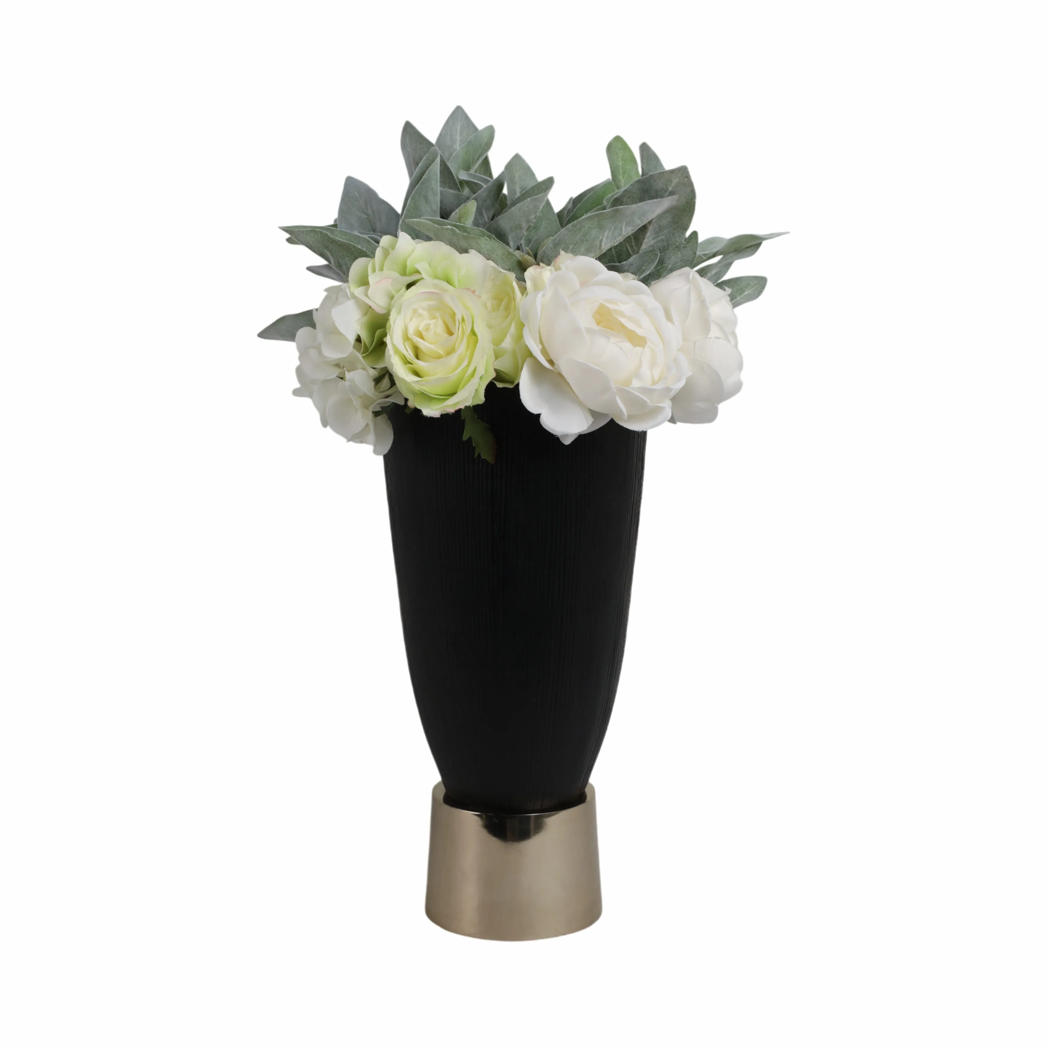 16" Wallmar Small Black And Gold Vase