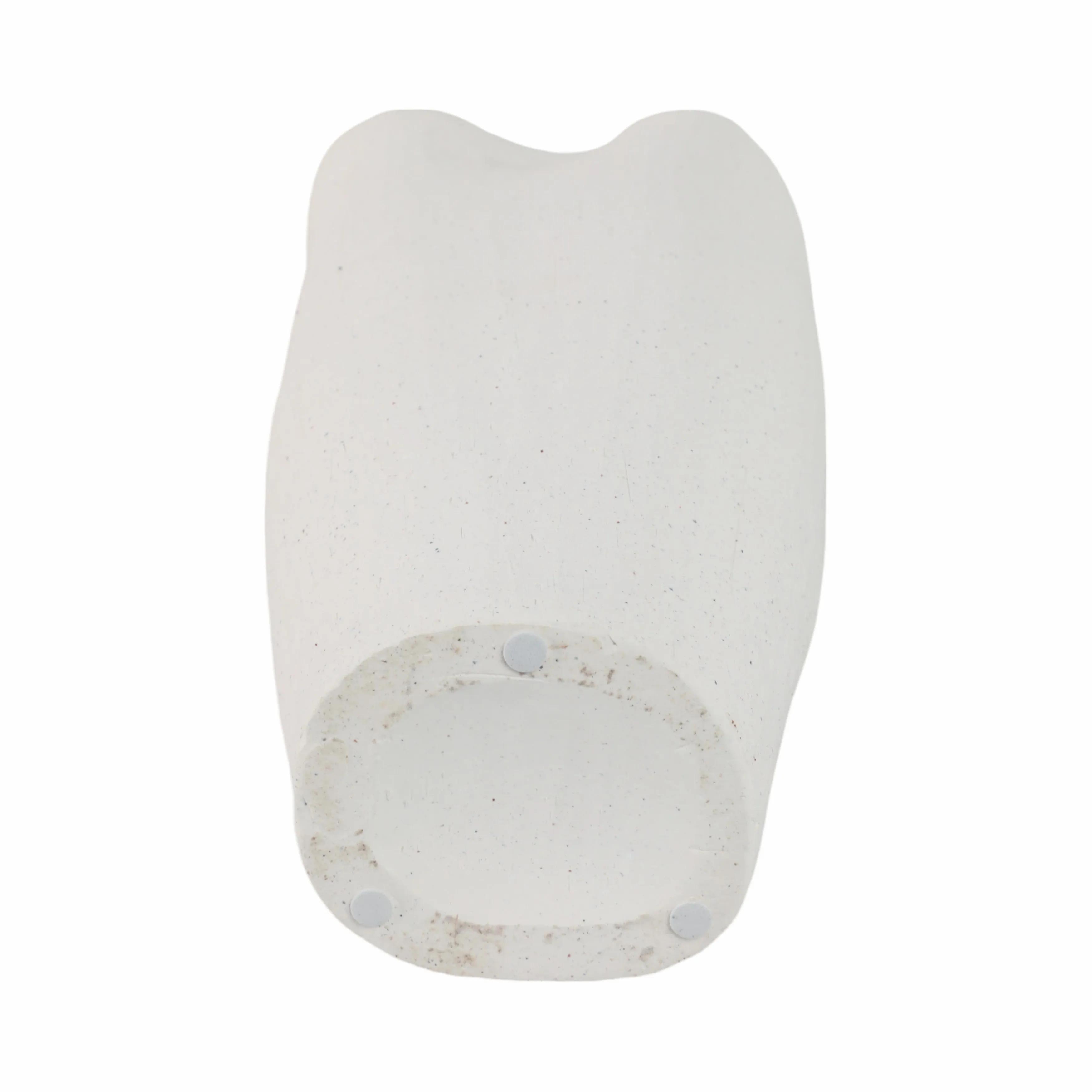 16x7" Textured Organic Vase Reactive Inside, White