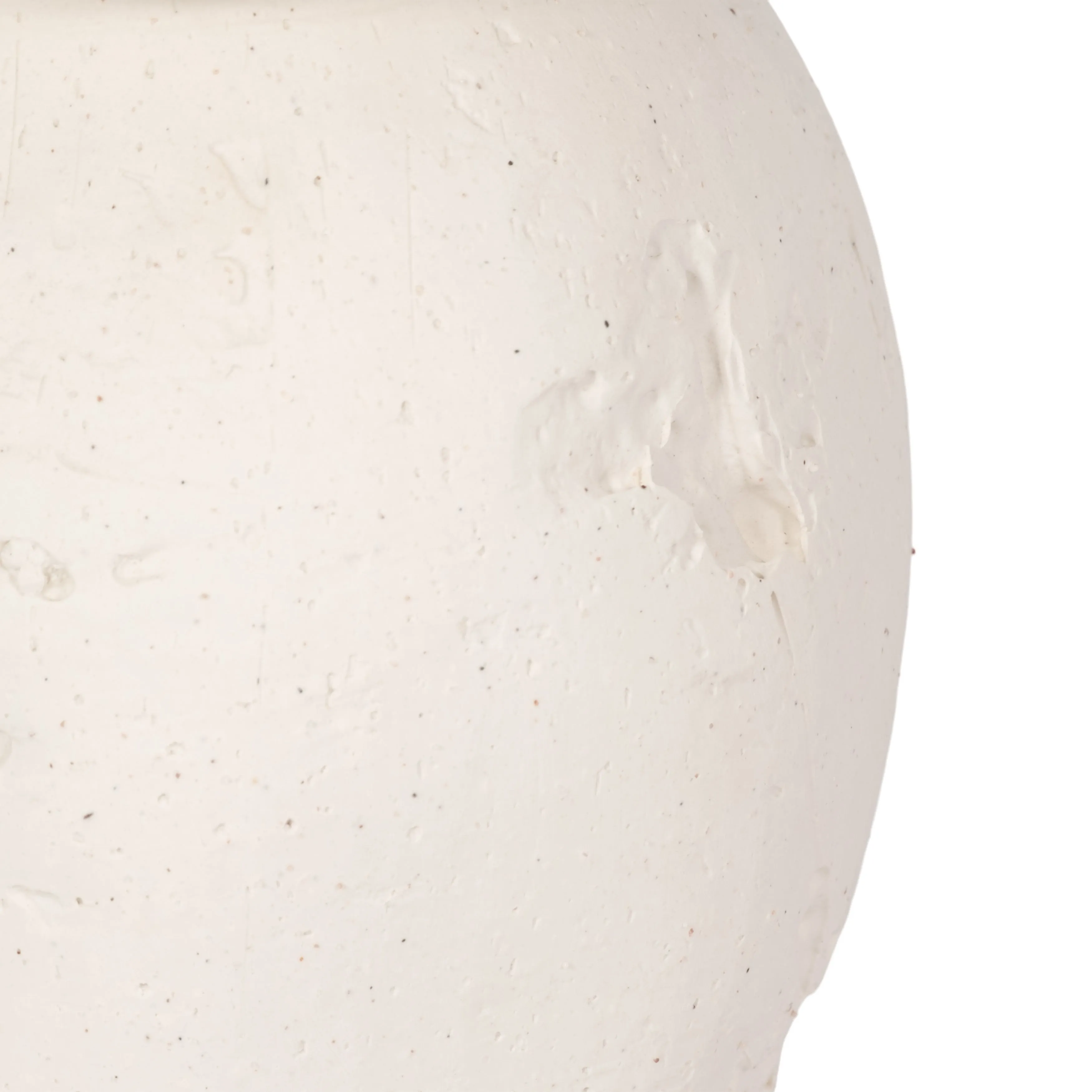 16x8" Cast Stone Finish Temple Jar, White