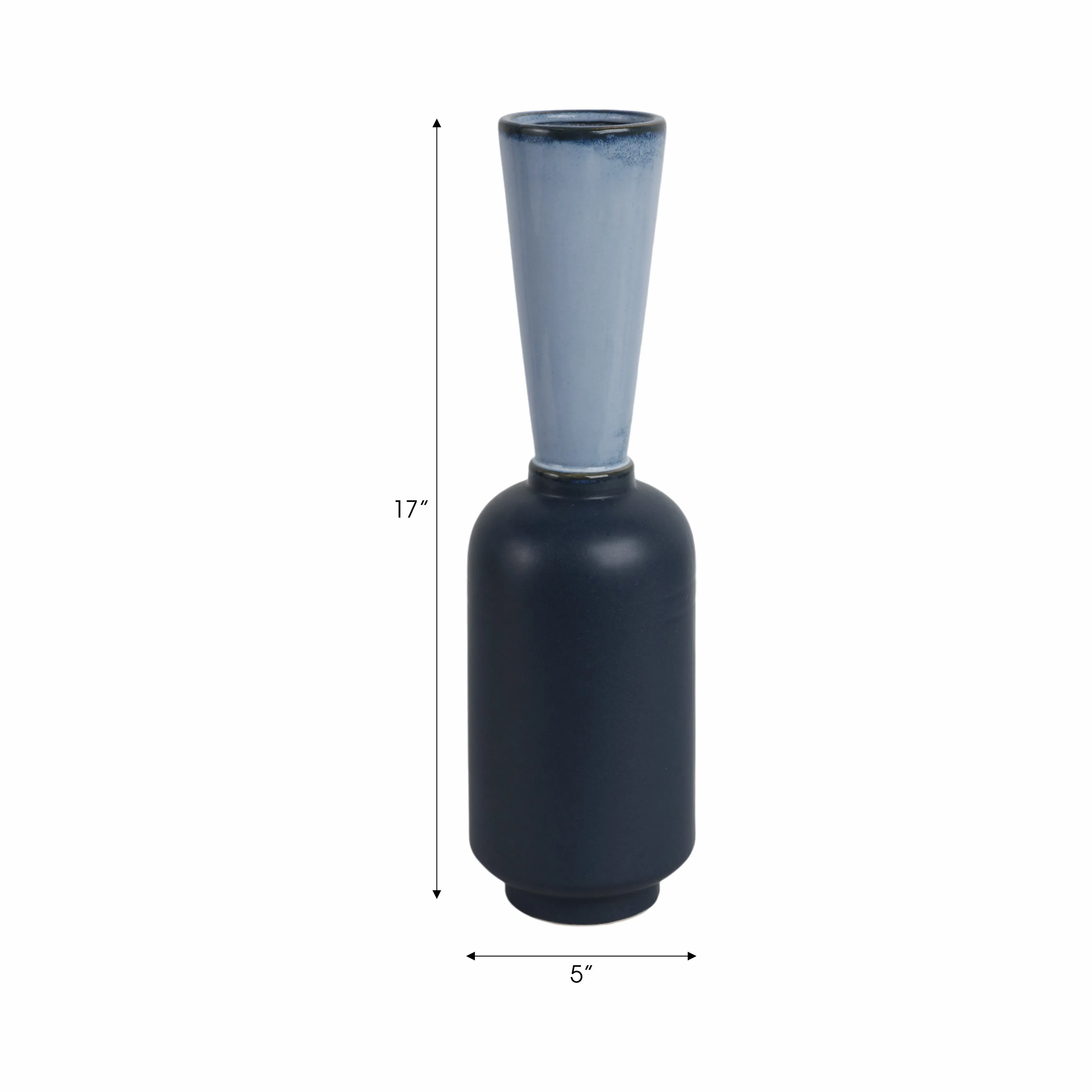 17" Marion Large Blue Vase