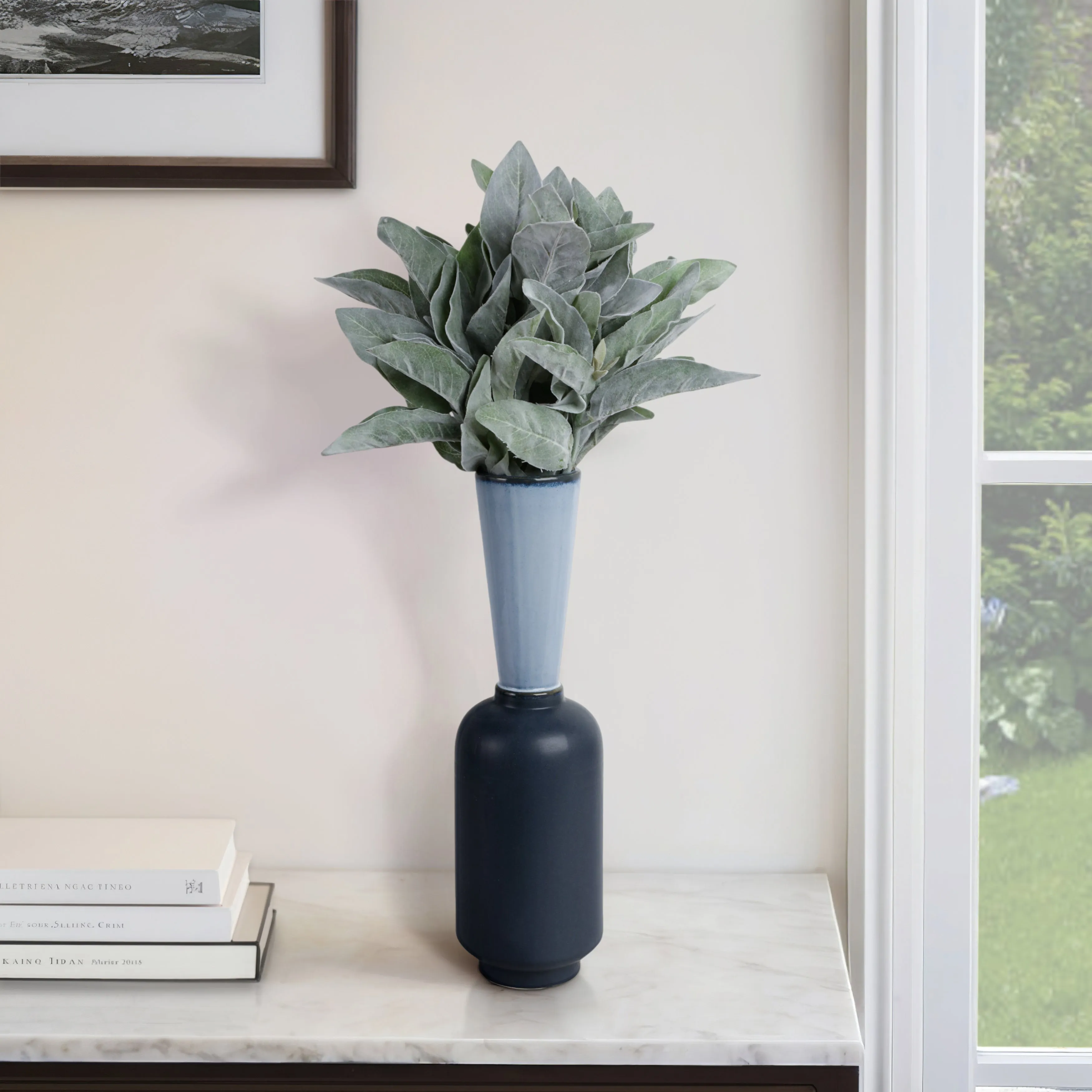 17" Marion Large Blue Vase