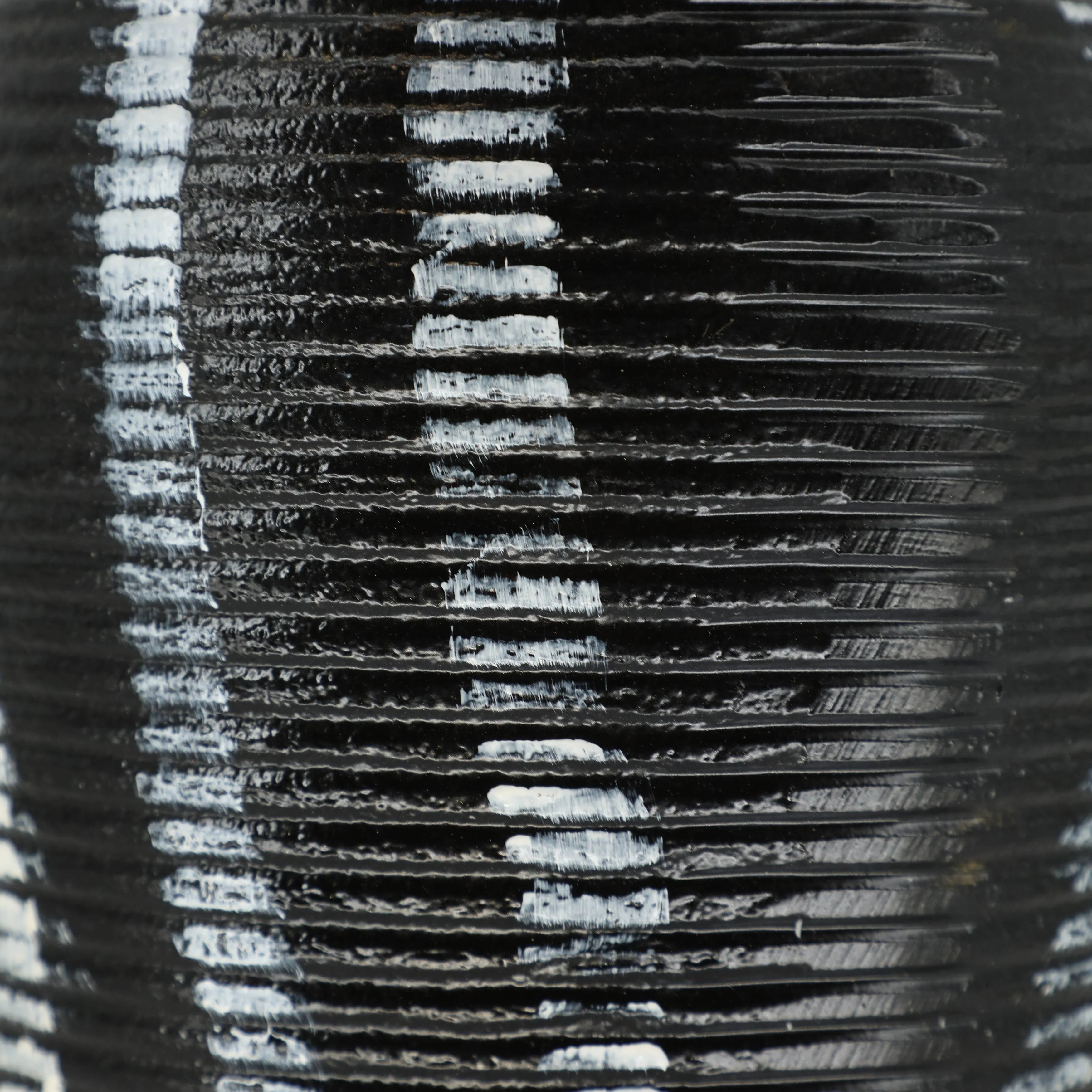 17" Percy Patterned Gray Metal Vase