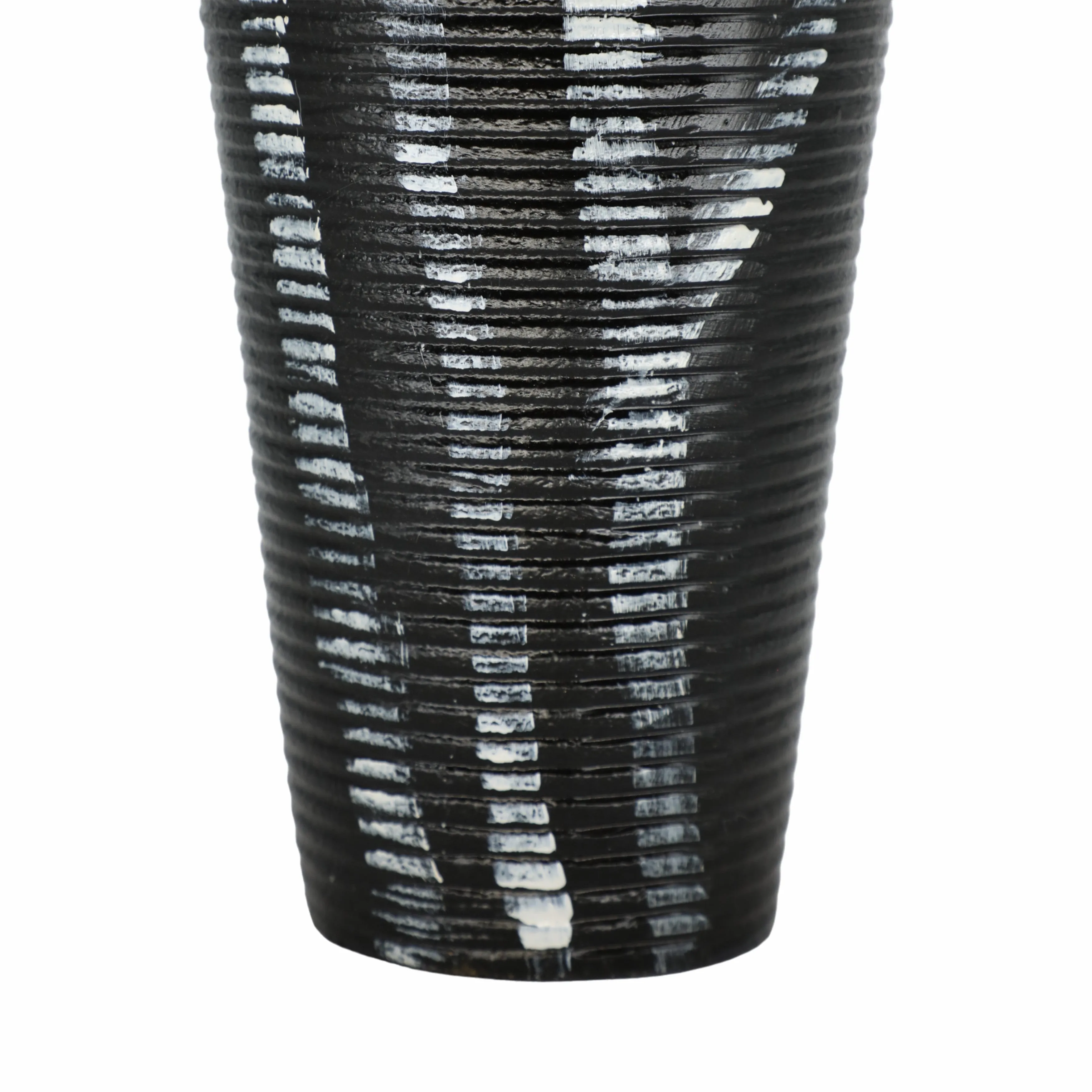 17" Percy Patterned Gray Metal Vase