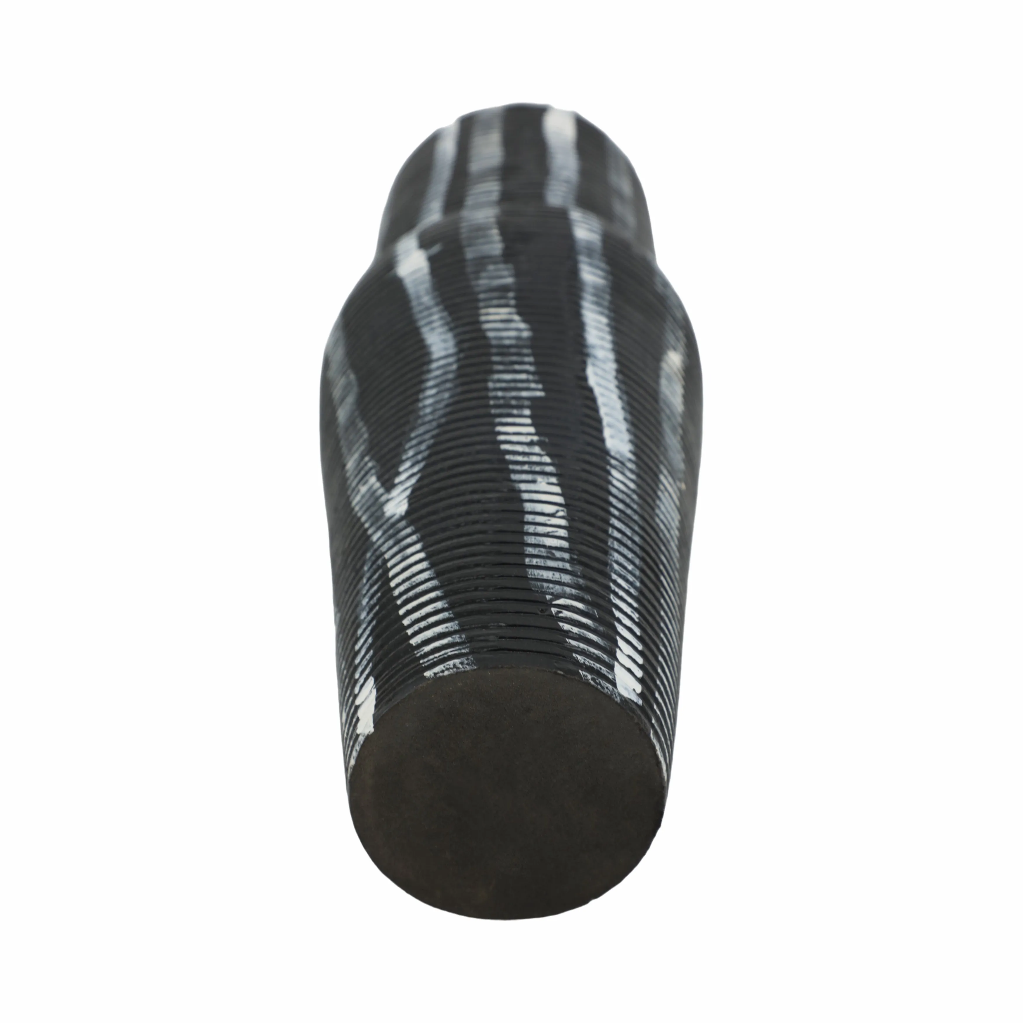 17" Percy Patterned Gray Metal Vase