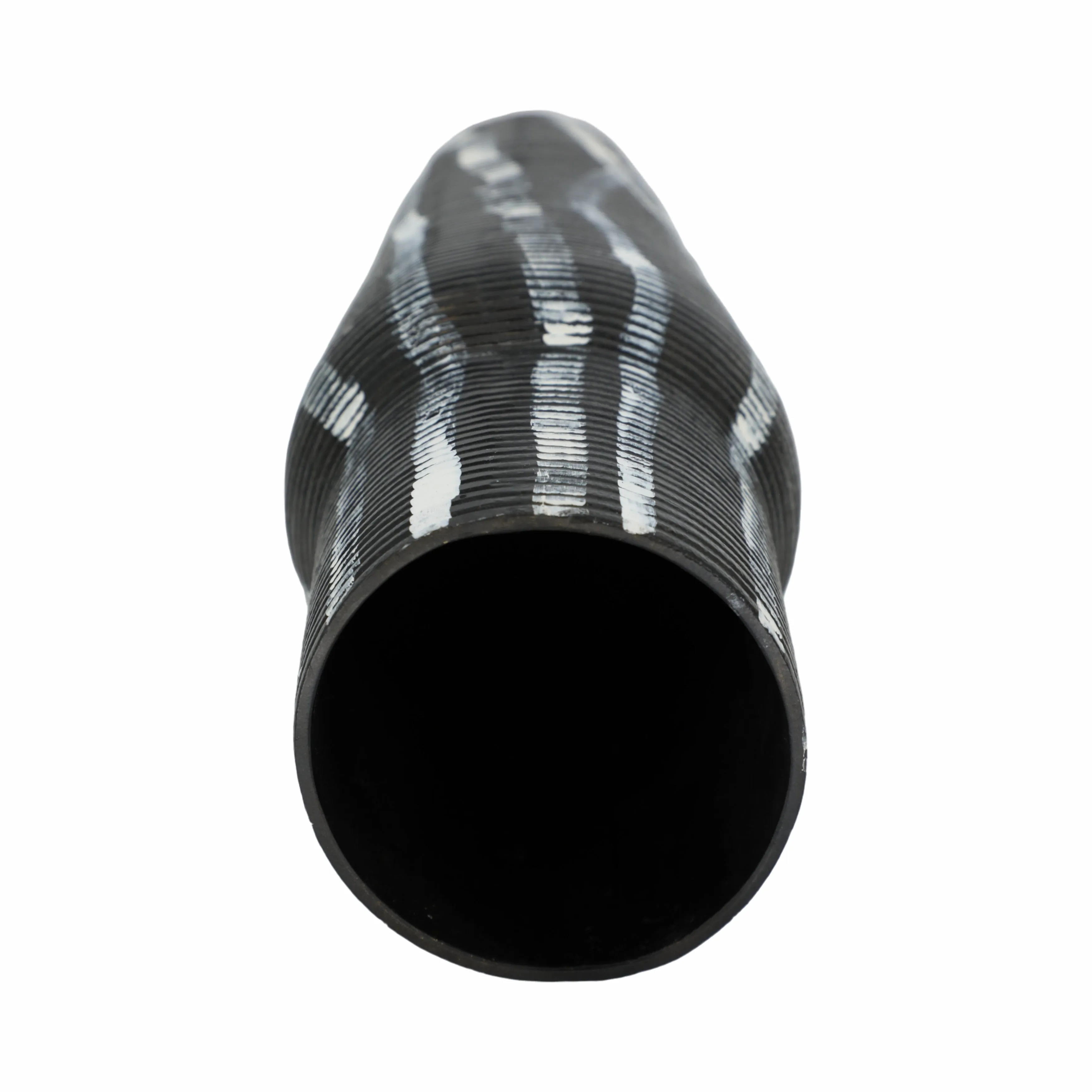 17" Percy Patterned Gray Metal Vase