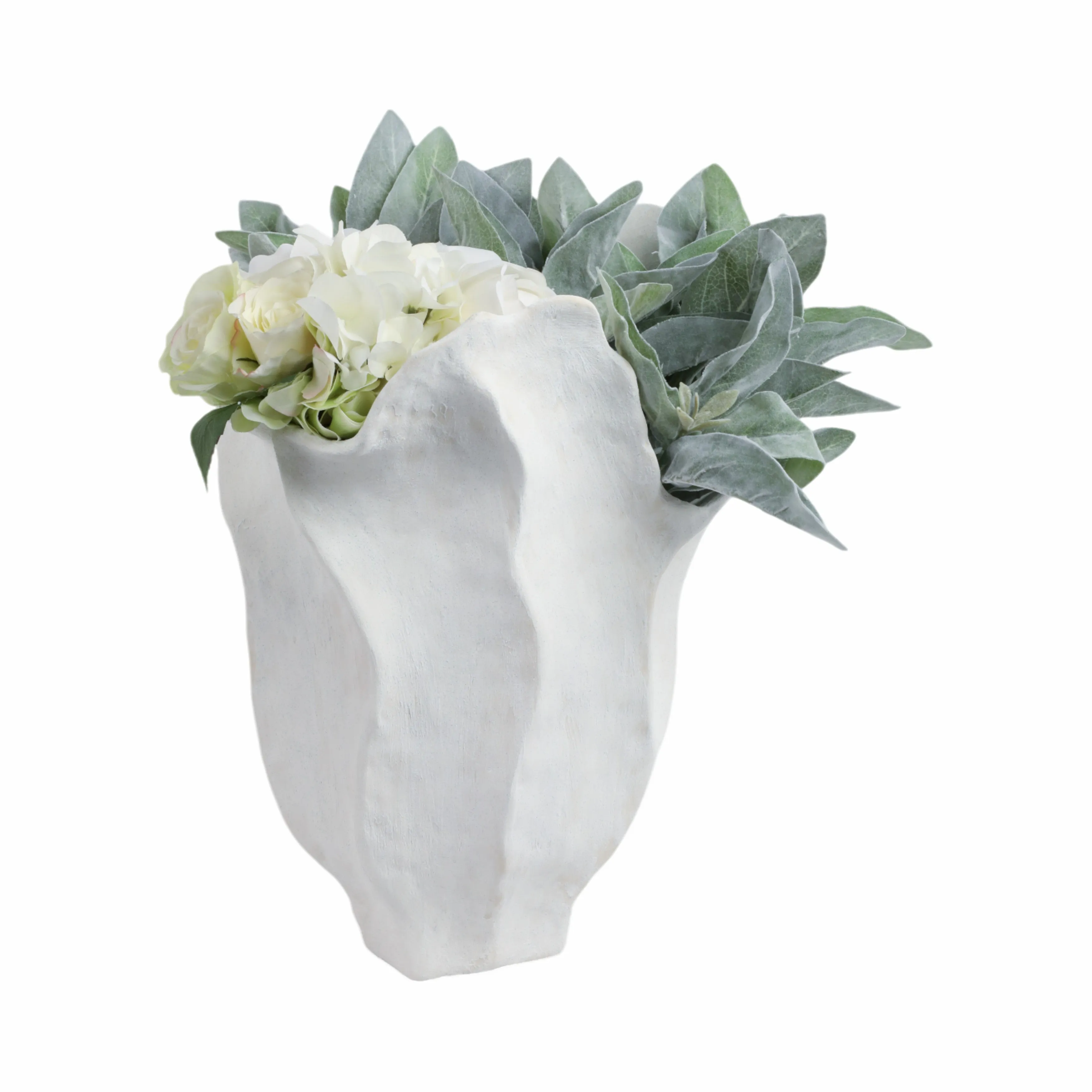 17" Spadena Large Porcelain Vase, Ivory