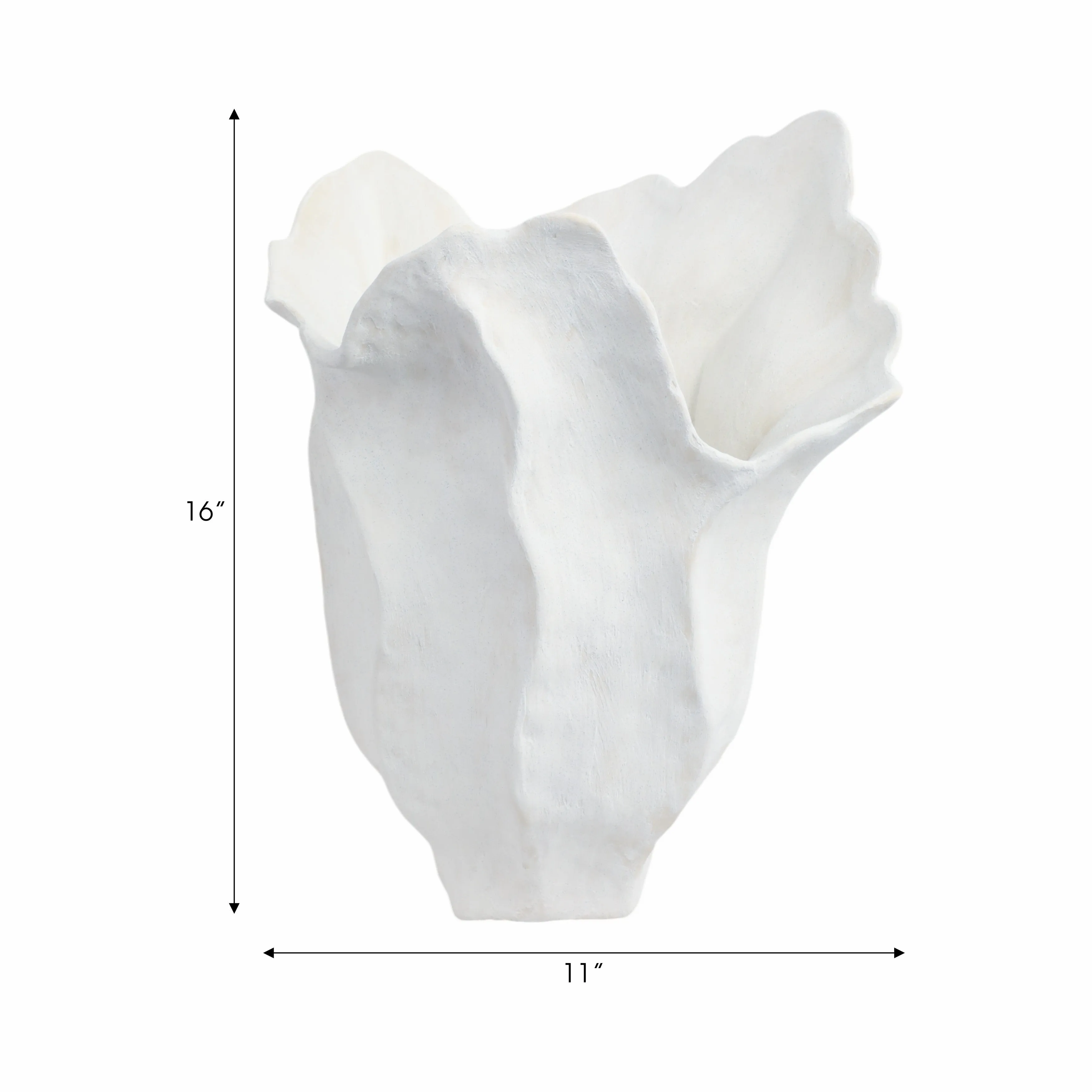 17" Spadena Large Porcelain Vase, Ivory