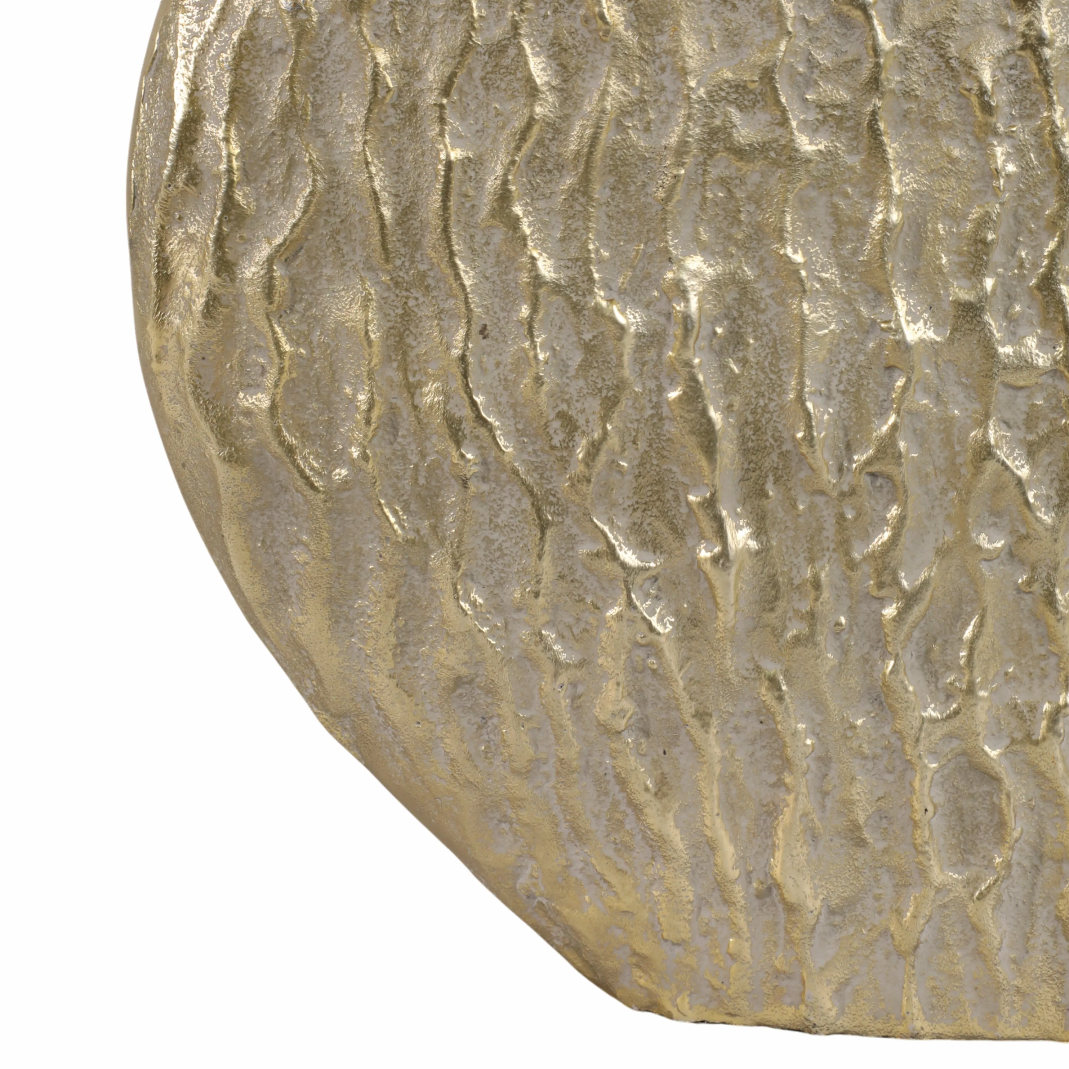 17" Utica Small Metal Vase, Gold