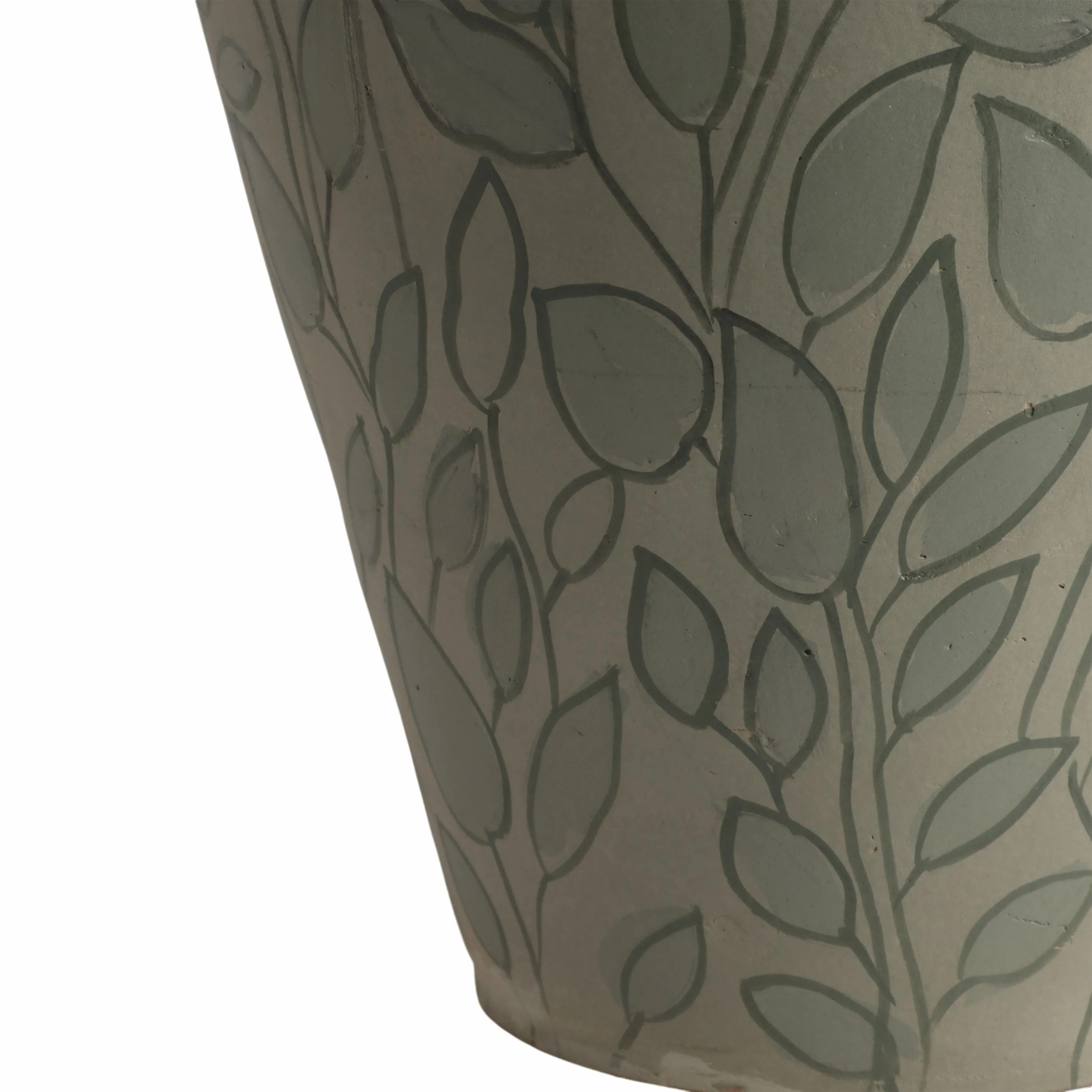 18" Macaire Large Green Vase