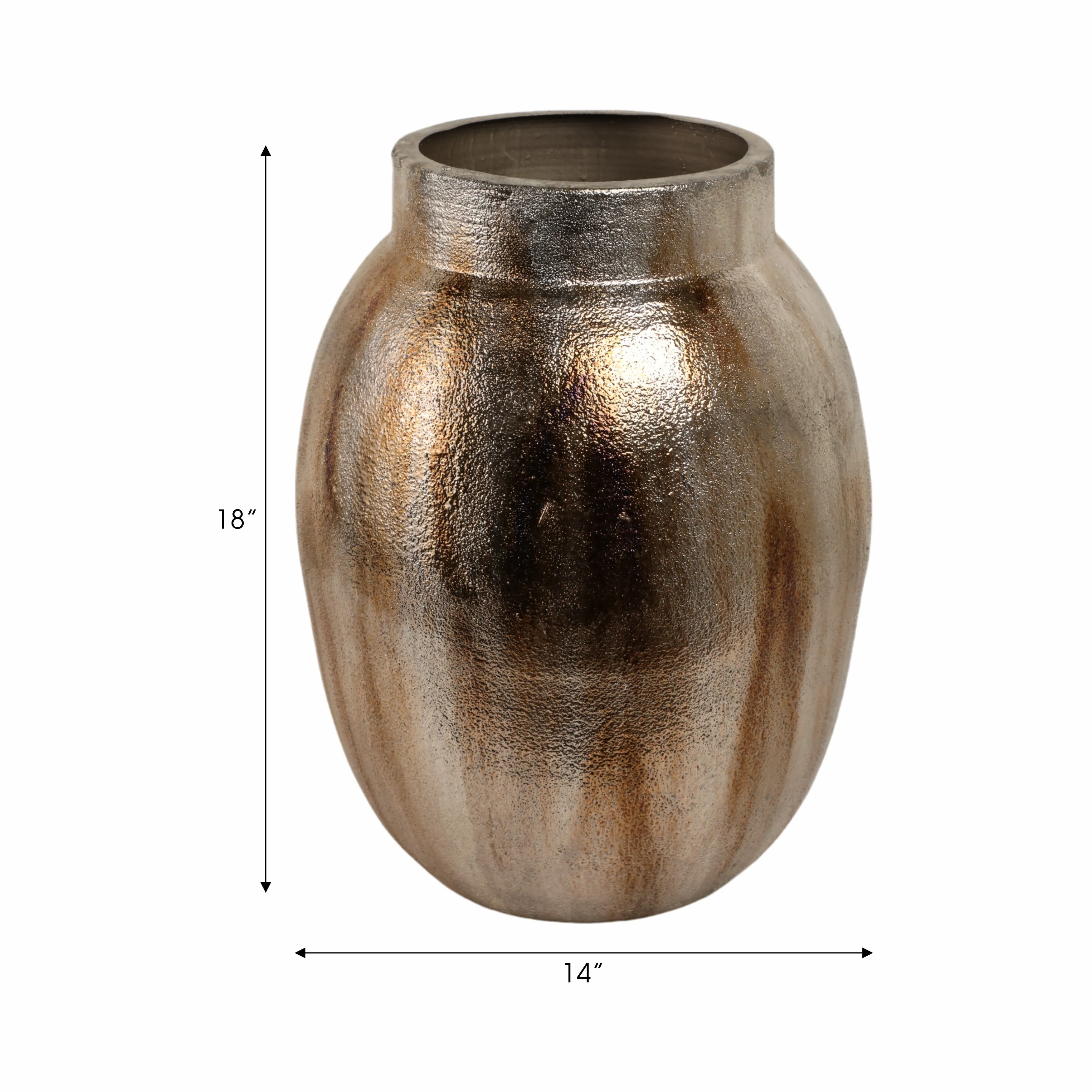 18" Noatak Small Antique Silver Vase