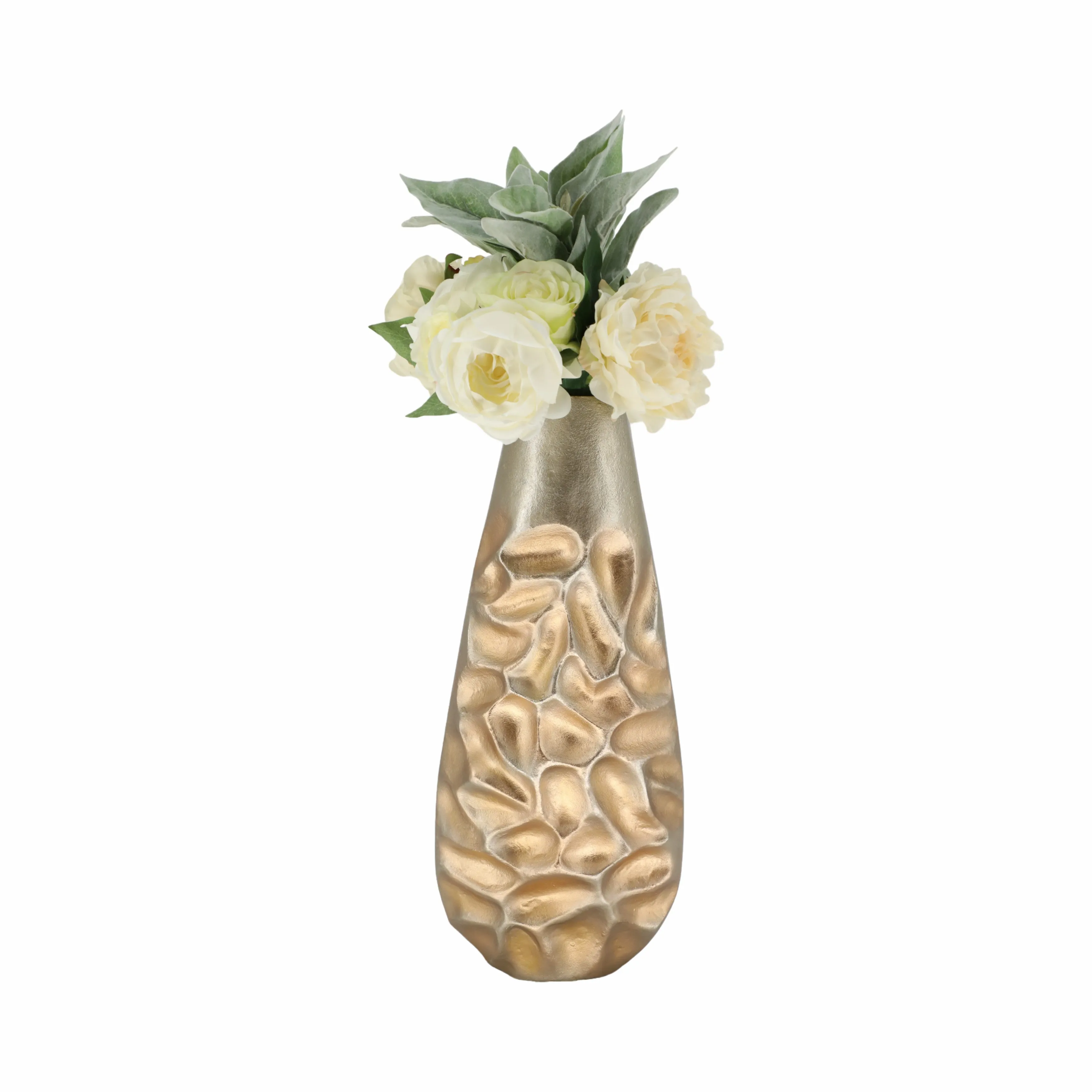 19" Cartwright Hammered Gold Vase