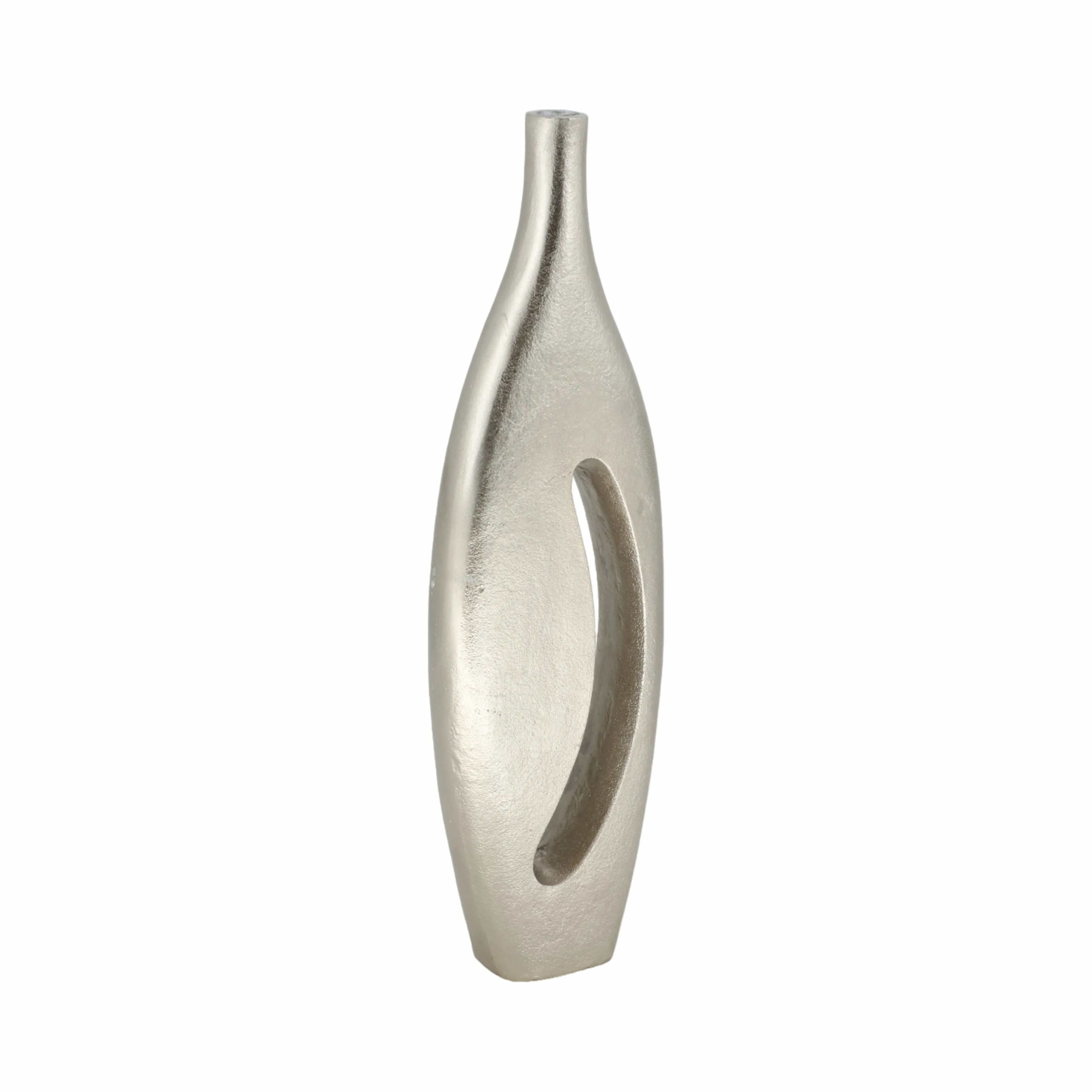 20" Davena Silver Metal Vase