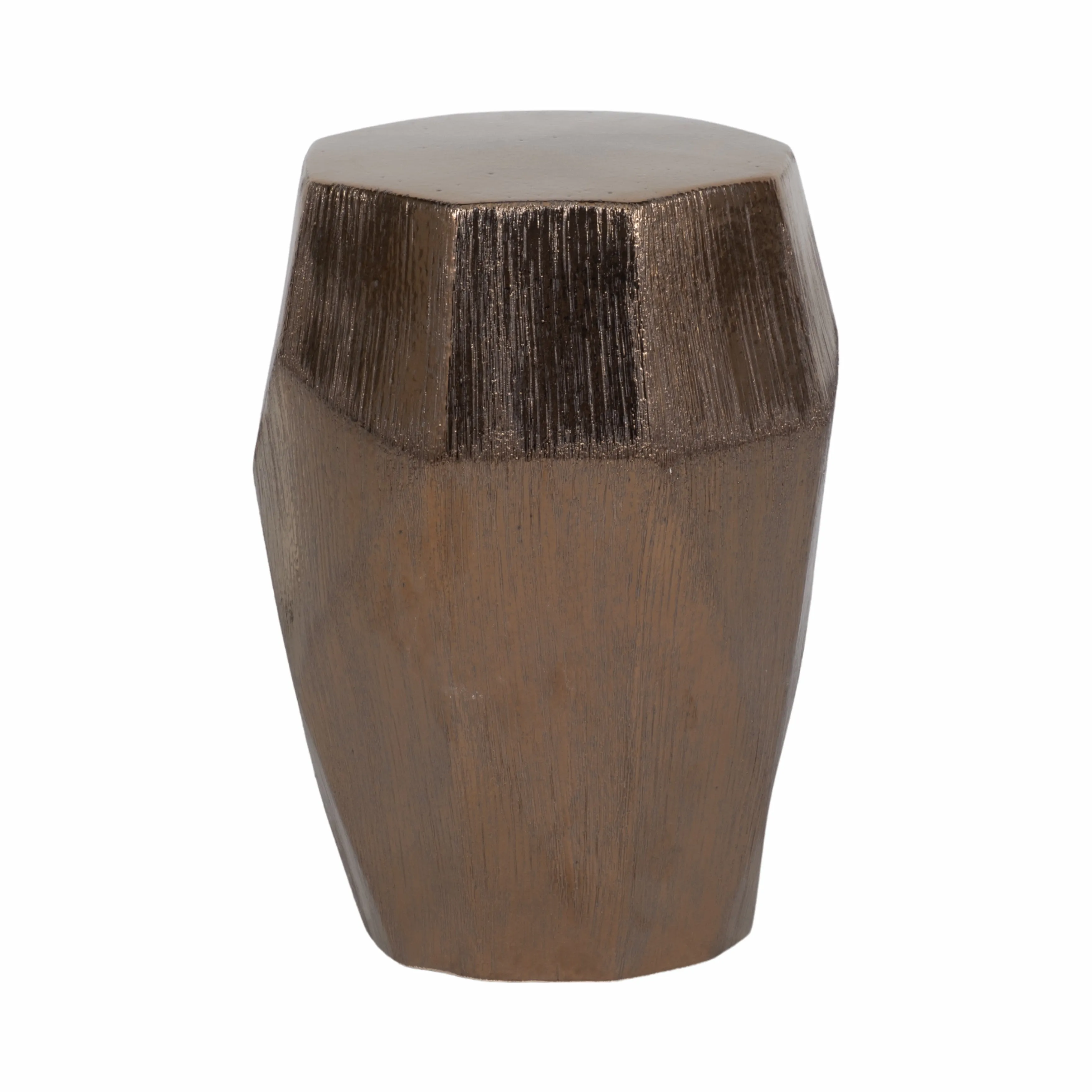 20" Tiziano Ceramic Bronze Garden Stool