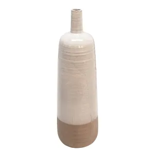 20"H SORORI VASE, BEIGE