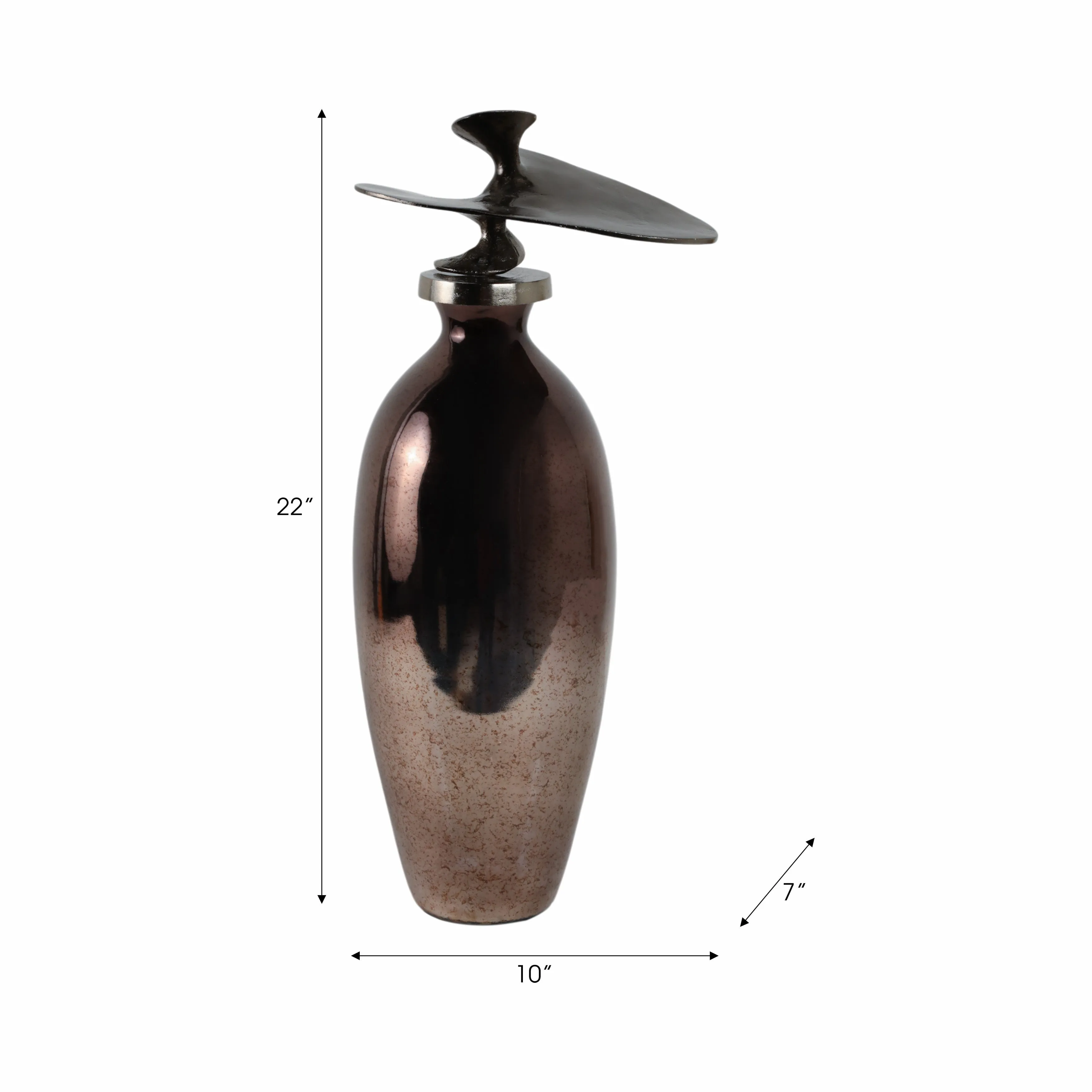 22" Noble Large Glass Bottle With Topper