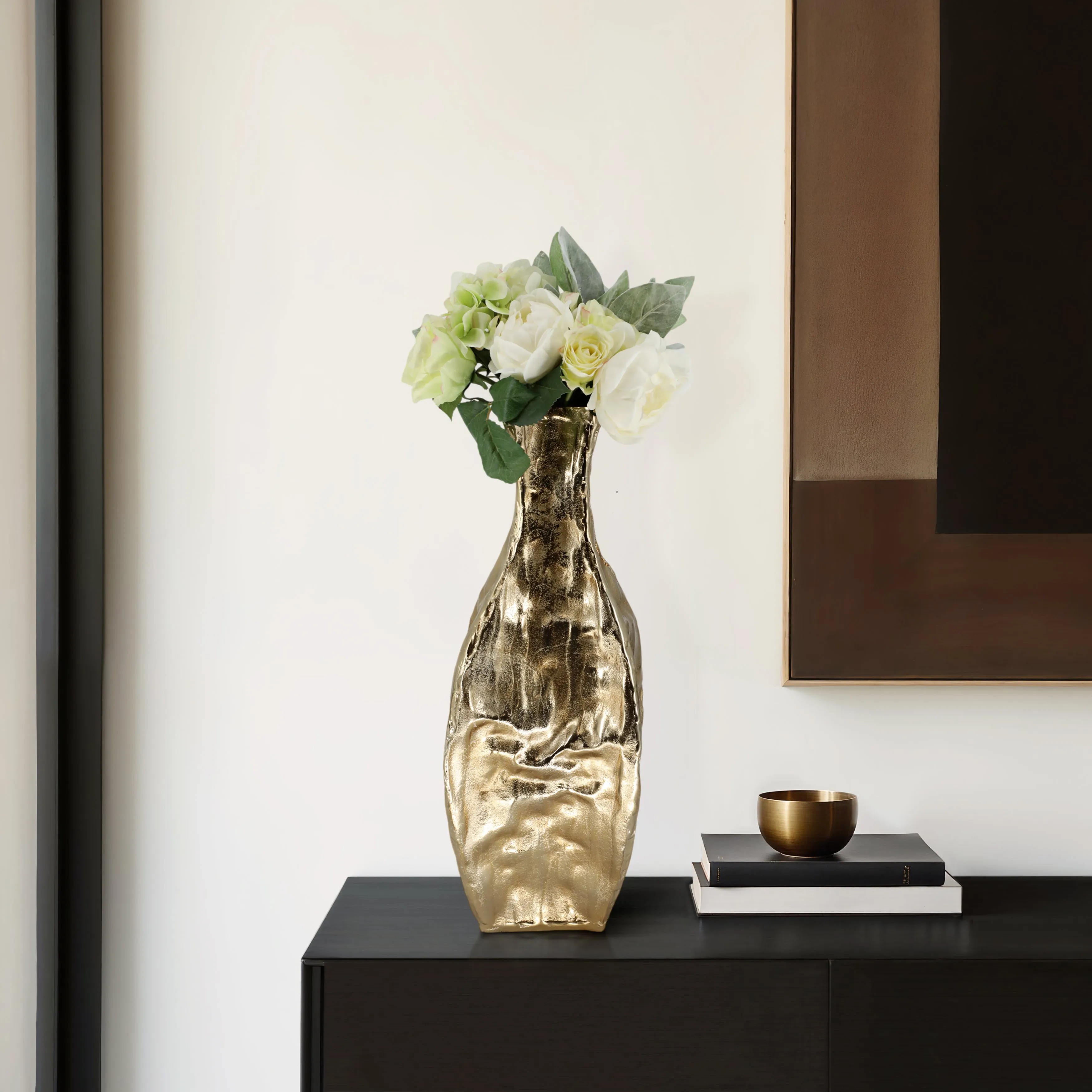23" Bastia Large Gold Vase