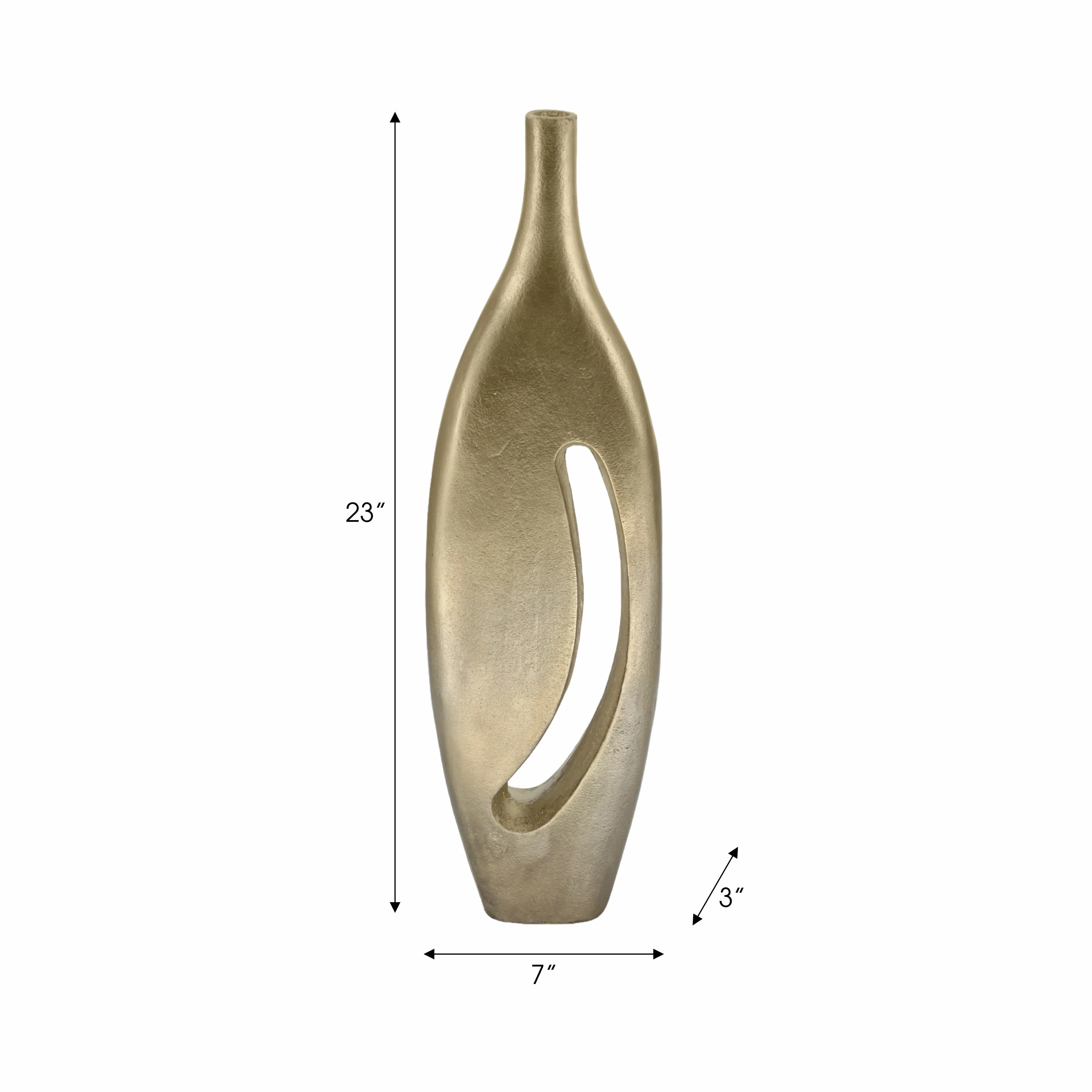 23" Davena Graphite Metal Vase